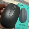 罗技（Logitech）M196 无线蓝牙鼠标 办公鼠标 笔记本商务办公家用 小巧便携 对称手型 石墨灰 实拍图