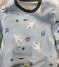 红豆儿童纯棉内衣套装男女童秋衣秋裤睡衣棉毛衫套装M1187绒蓝120 实拍图