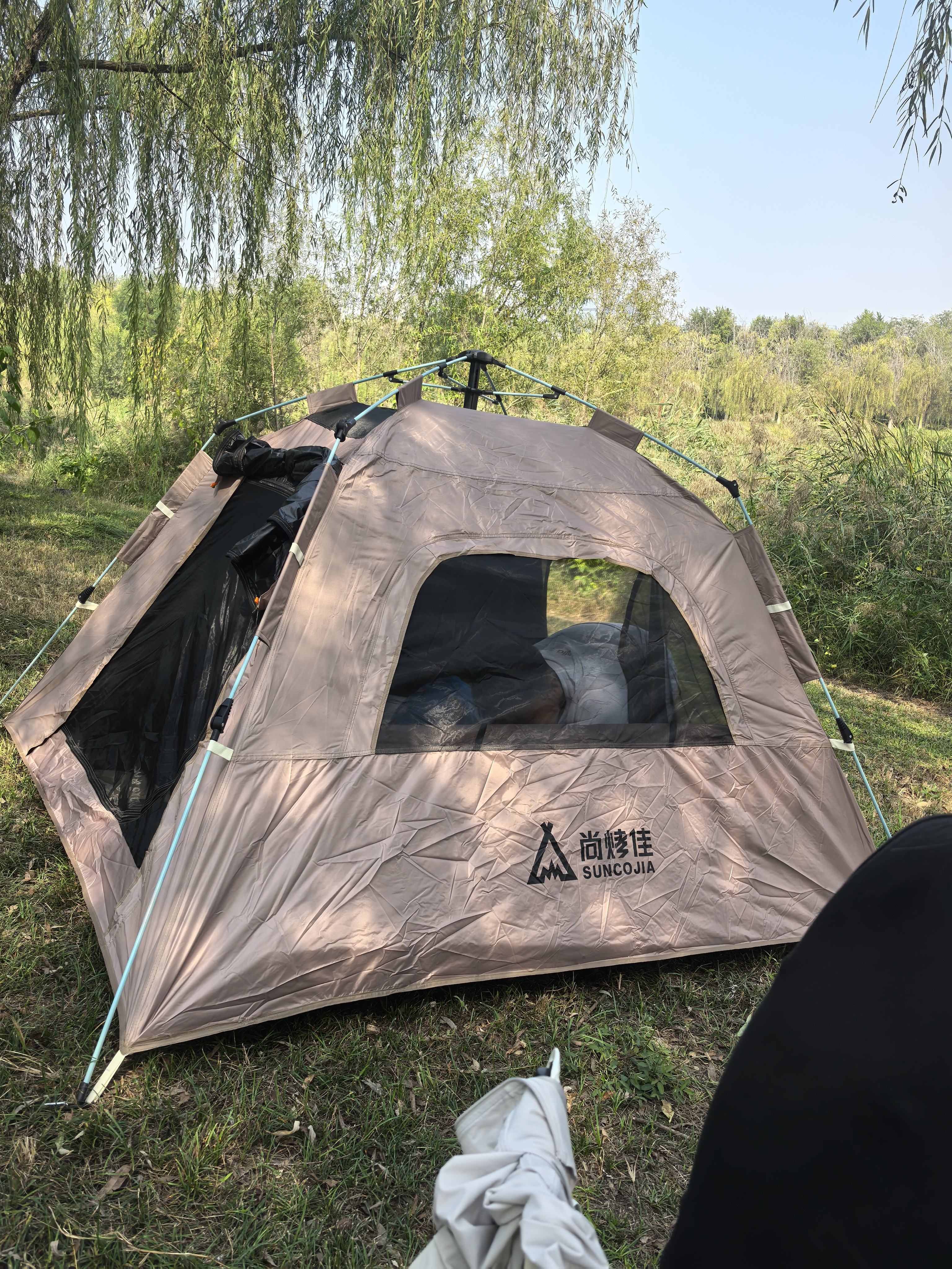 尚烤佳（Suncojia）帐篷天幕二合一速开专业户外露营防雨过夜遮阳雨棚 黑胶防晒 实拍图