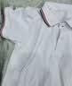 罗蒙男童短袖polo衫校园服饰秋夏新款T恤女童班服 白色短袖POLO衫 110 实拍图