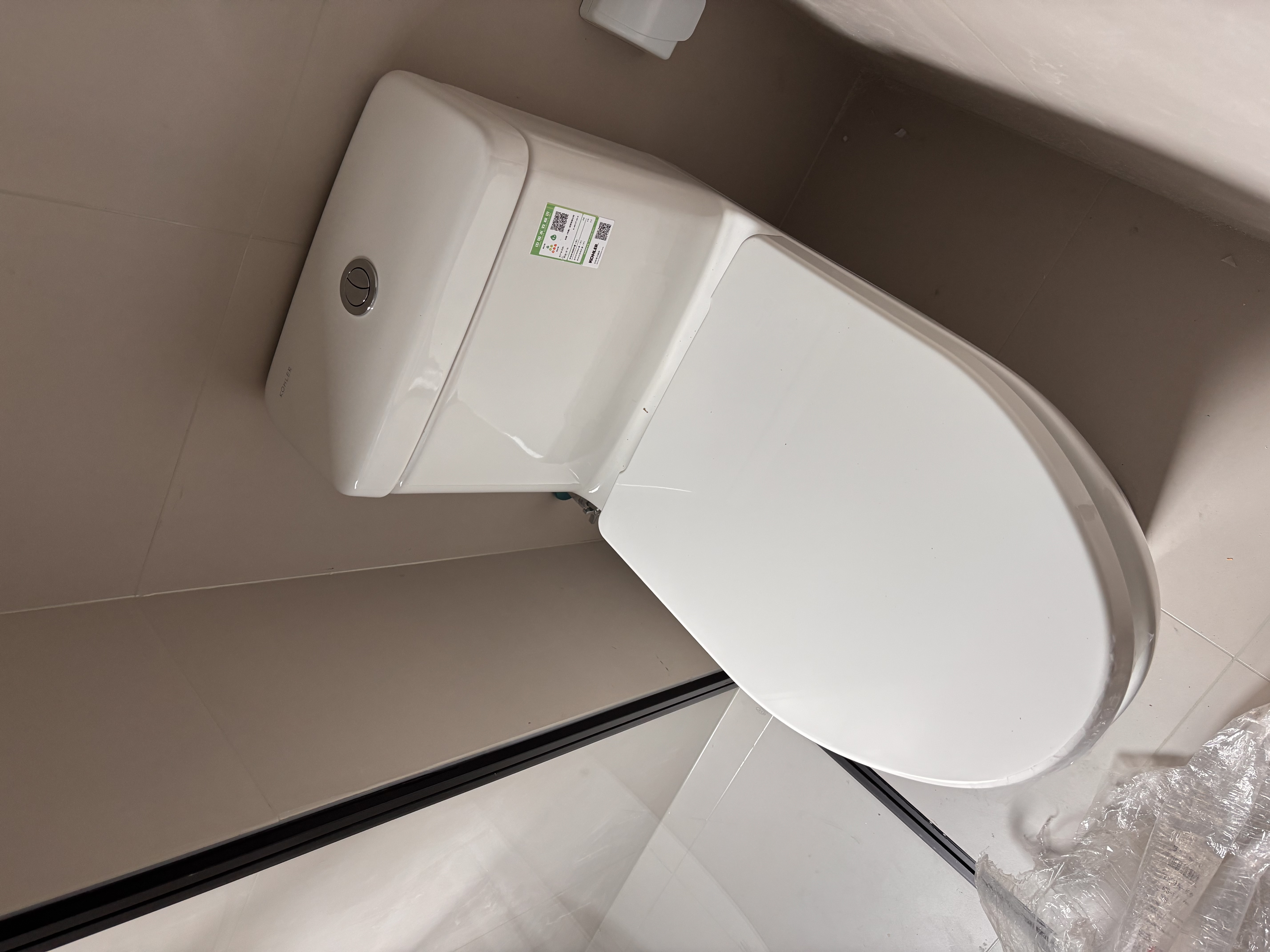 科勒（KOHLER）马桶坐便器五级旋风瑞琦连体坐便器节水双冲实体店款 马桶400mm坑距 实拍图