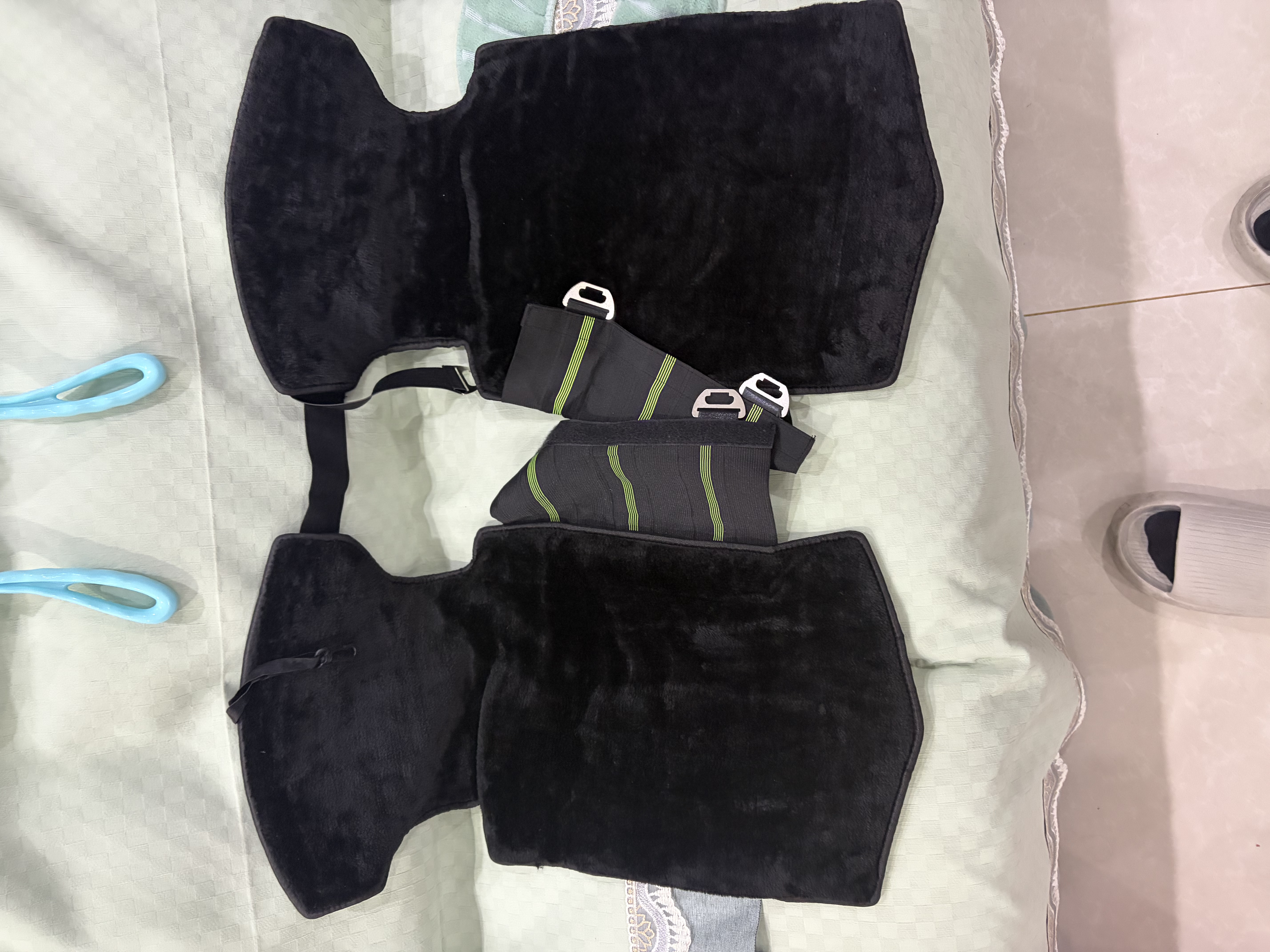博沃尼克 冬季摩托车加厚护膝 电动车保暖护膝电瓶车护腿骑车护膝 长款 实拍图