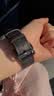MSSM适用苹果手表表带apple watch爱马仕款iwatch S12小牛皮真皮表带ultra4/S11/10/9/Se3 黑色44-49mm 实拍图