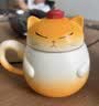 上新了文创 故宫御猫泡茶杯 可爱陶瓷水杯办公室家用咖啡杯带杯盖女生日礼物 实拍图
