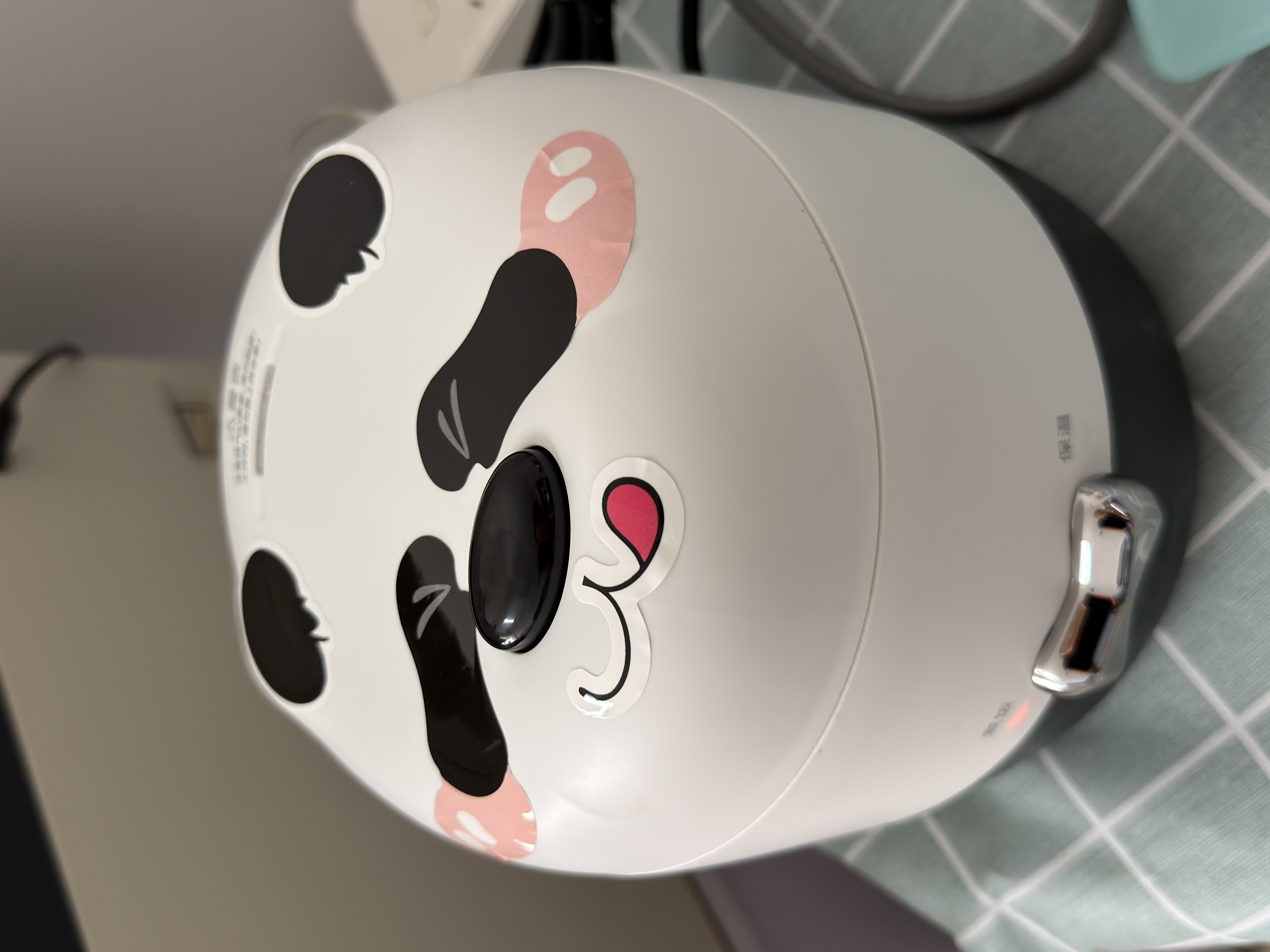 美的（Midea）萌兰联名款小熊猫电饭煲家用小型1-2人1.2L电饭锅宿舍DIY抗菌白玉釜煮粥米饭锅 JA123 实拍图