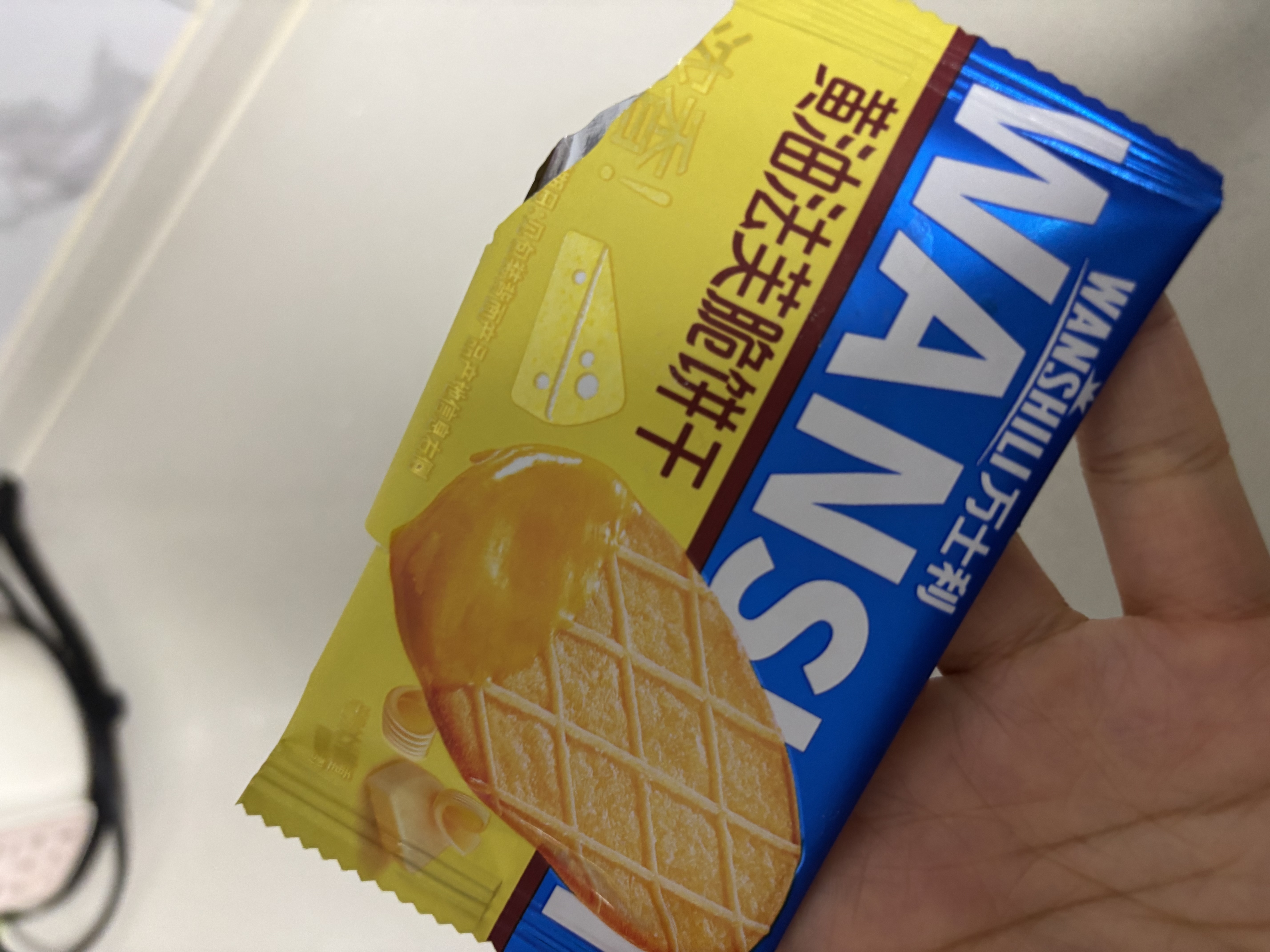 万士利华夫脆饼干黄油味218g透明盒装 薄脆办公室休闲零食品礼品 实拍图
