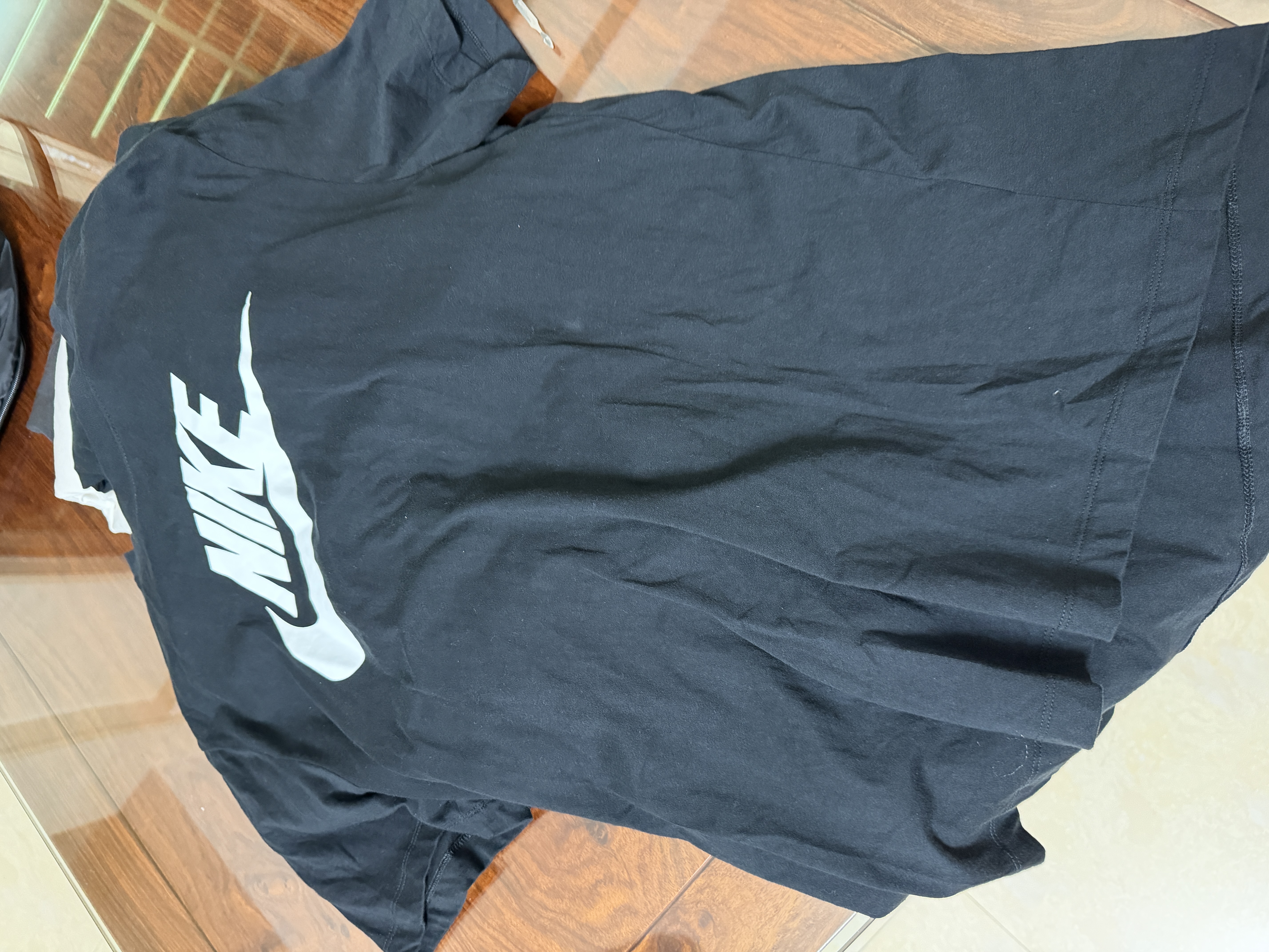 耐克(NIKE)男短袖T恤 纯棉 运动休闲 经典简约 AR5005-010 黑色XXL 实拍图