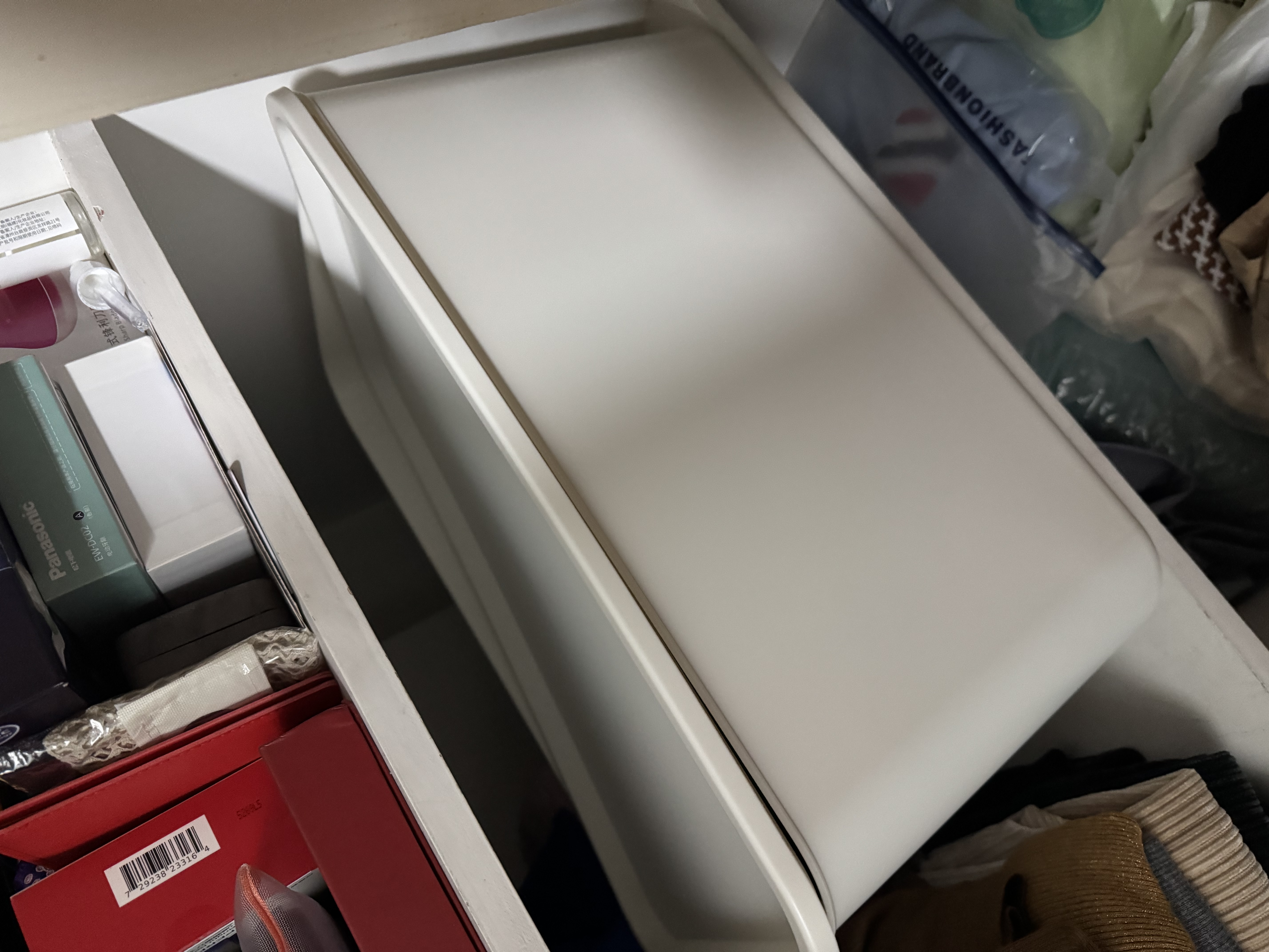 爱丽思（IRIS）桌面收纳盒收纳箱化妆品首饰内衣物整理玩具盒爱丽丝桌面储物盒子 【特大号】 白色 无盖 实拍图