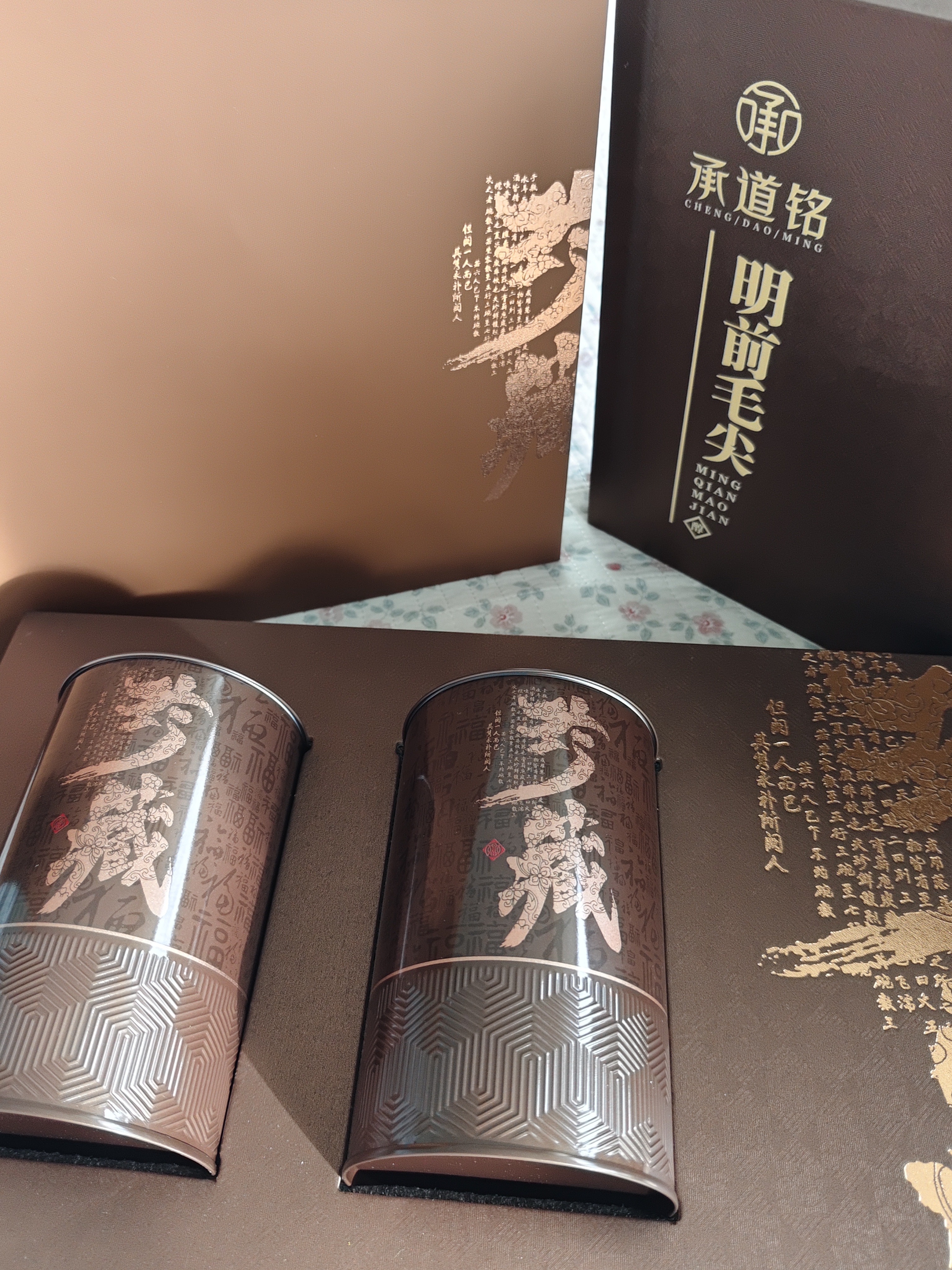 承道铭茶叶绿茶毛尖茶2026新茶明前特级信阳原产浓香型送礼茶叶礼盒200g 实拍图