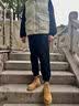 H8马丁靴头层牛皮情侣男女真皮户外登山鞋子高帮大黄靴英伦风工装靴 黄棕色 42 -男 实拍图