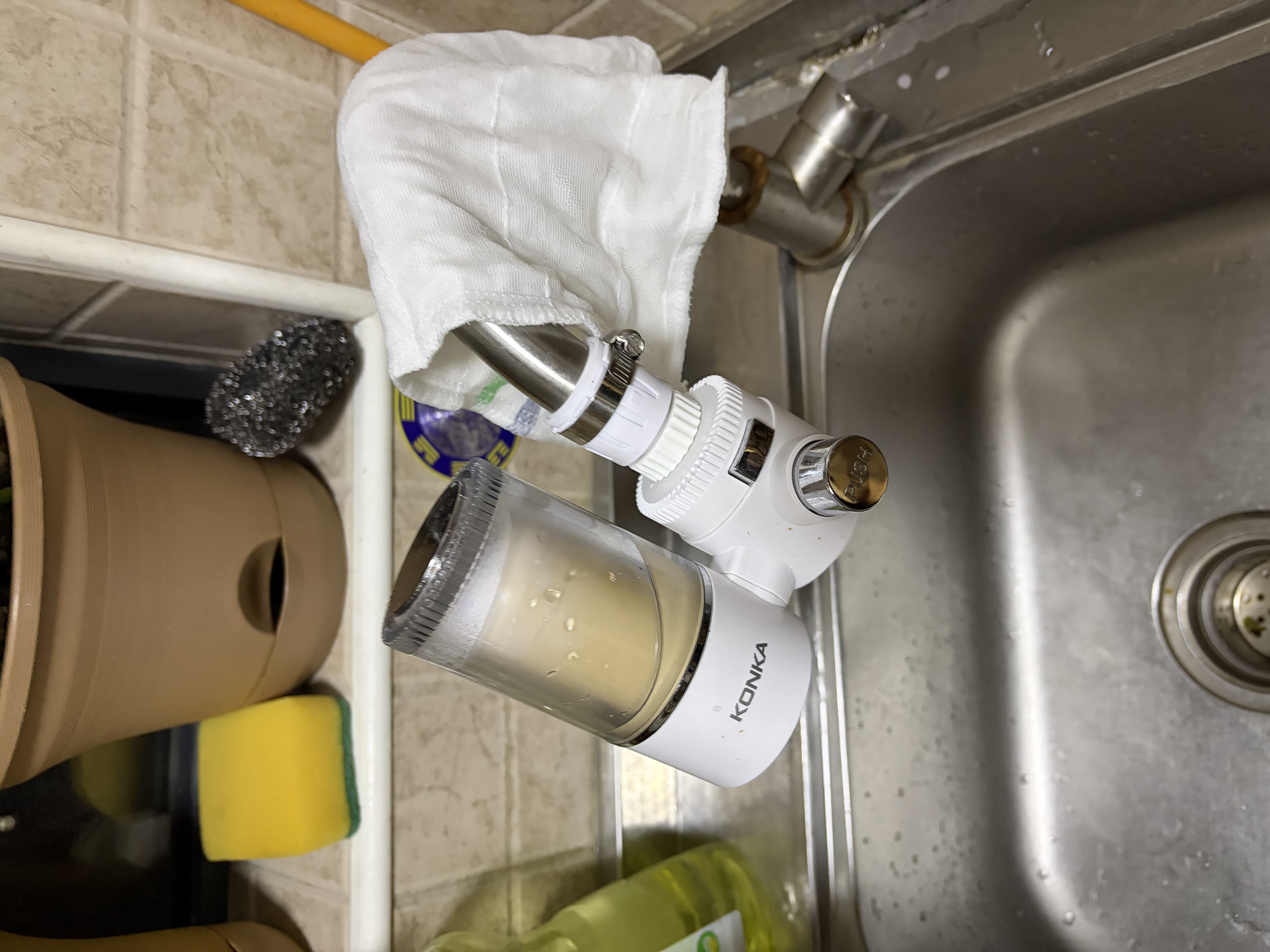康佳（KONKA）净水器水龙头 厨房家用直饮自来水超滤过滤器阻水垢除余氯可视化双出水超滤滤芯 KPW-LT03 一机2芯 实拍图