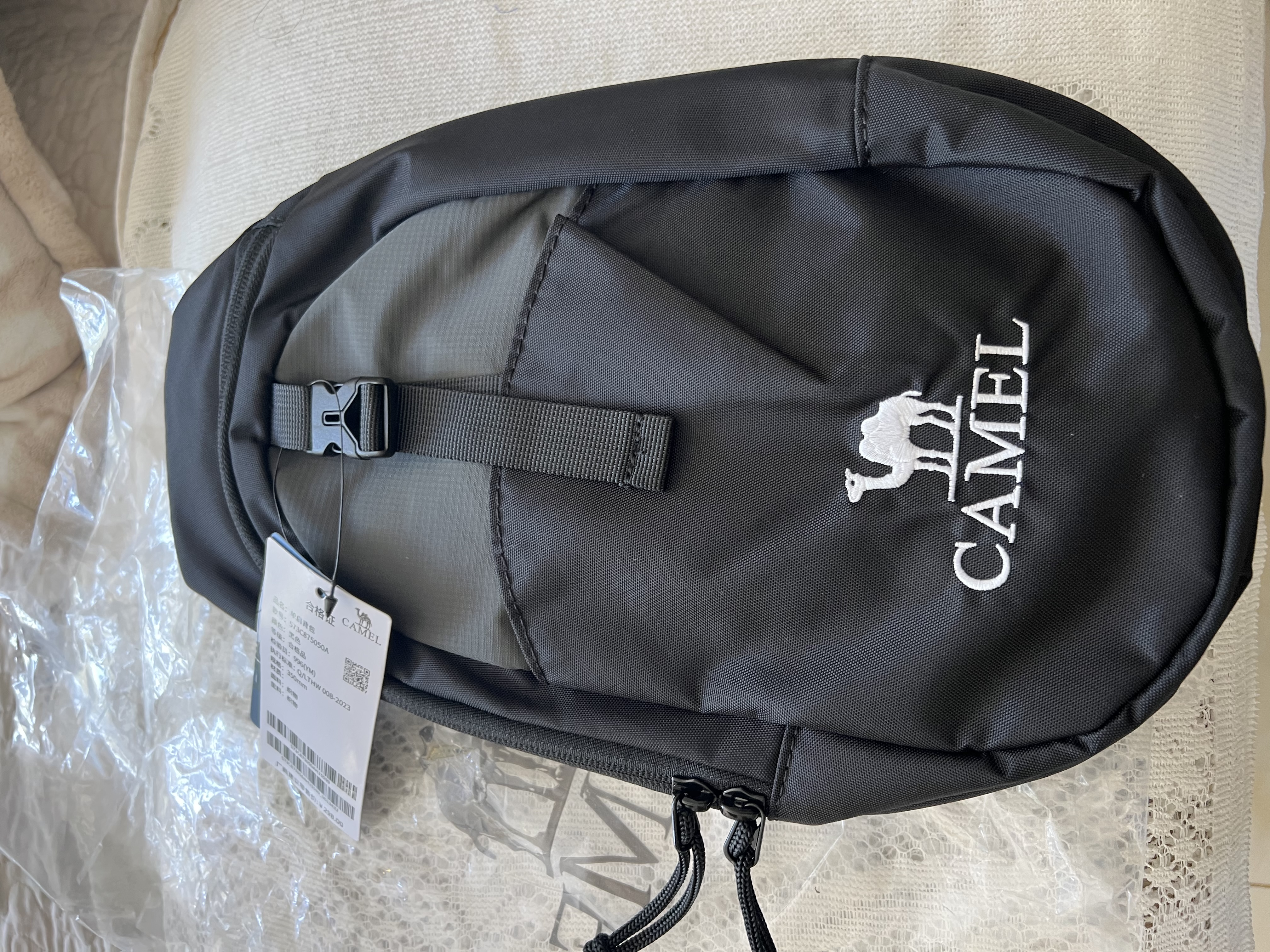 骆驼（CAMEL）男士斜挎包通勤包胸包骑行包机车背包运动男生单肩包潮573C875050 实拍图