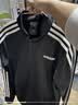 adidas休闲舒适三条纹立领夹克外套卫衣男装秋季阿迪达斯轻运动 黑色/白（推荐选大一码）   M 实拍图