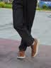 斯凯奇（Skechers）商务鞋男士秋季闪穿一脚蹬休闲鞋厚底减震通勤德比男鞋205704 实拍图
