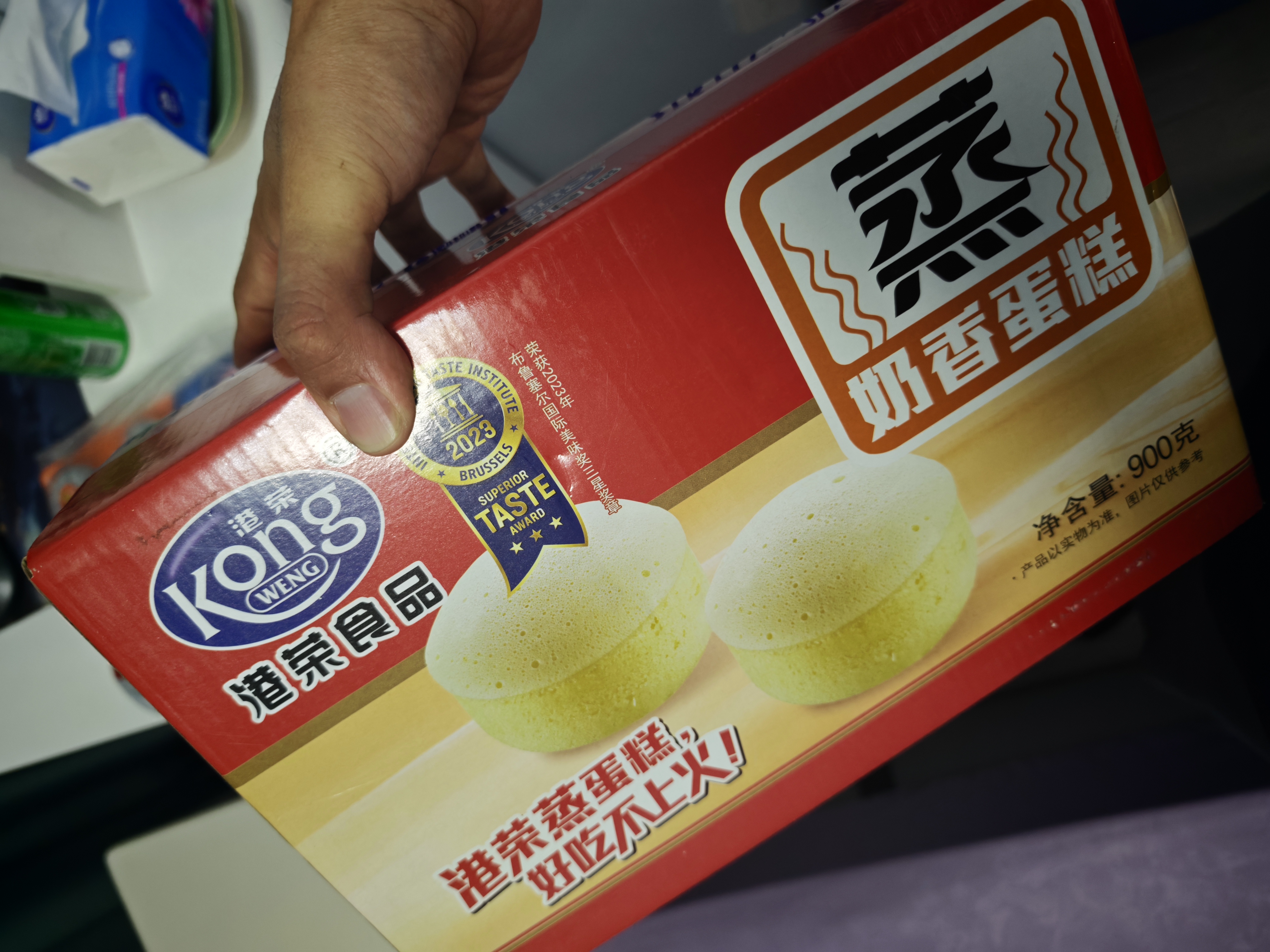 港荣蒸蛋糕奶香900g蛋糕小面包早餐零食饼干西式糕点甜品礼品盒 实拍图