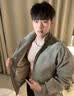 主意范（ZHUYIFAN）美式扎染皮衣棉服外套男款春秋冬季加绒加厚立领防寒机车服夹克潮 5D3074灰色加绒【升级款】 L 110-125斤 实拍图