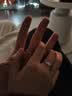 唯一（Winy）999纯银戒指情侣对戒莫桑钻戒指男女款一对订求婚戒指纪念日礼物 实拍图