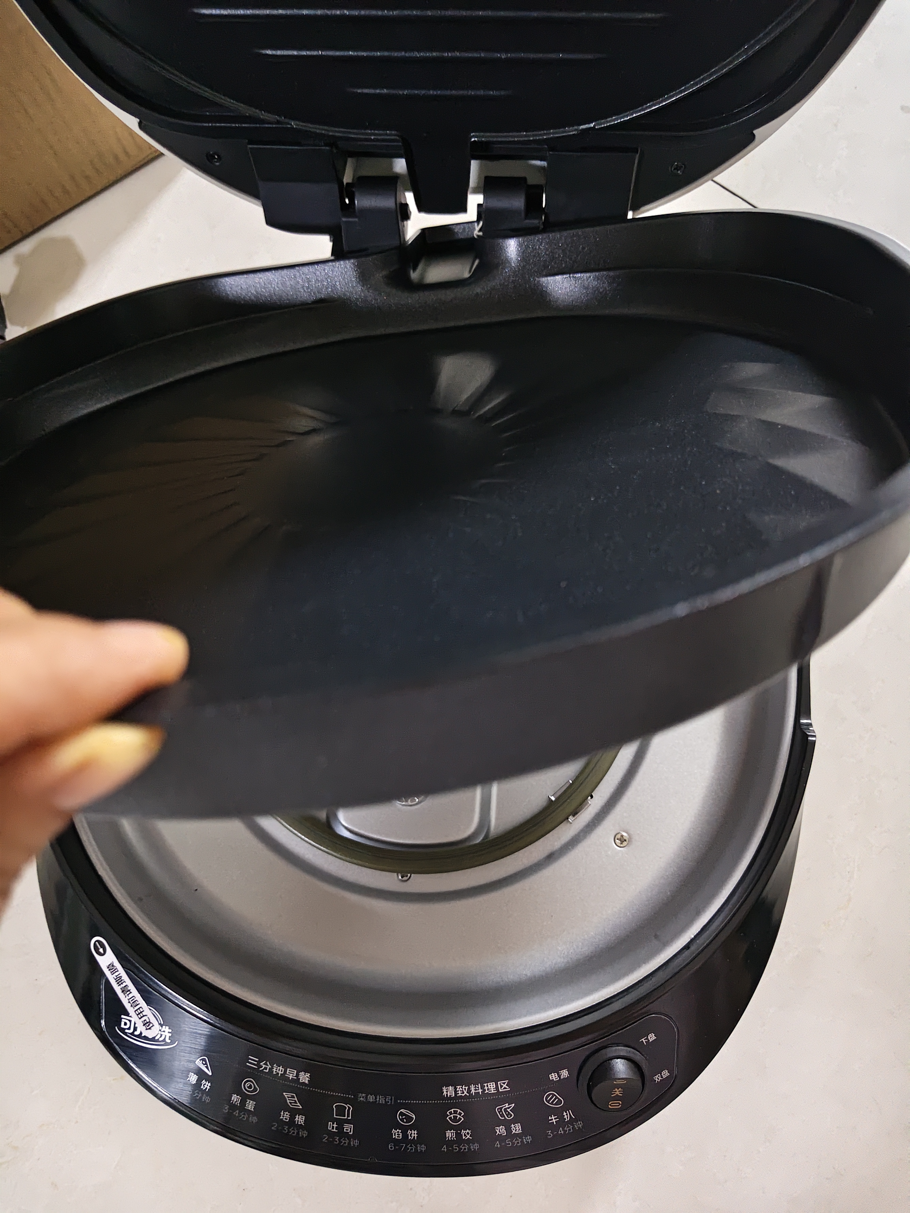 美的（Midea）电饼铛家庭用双面加热上下盘可拆洗煎饼铛煎烤机烙饼锅早餐机加深烤盘大火力大尺寸电饼档JKC3078 实拍图