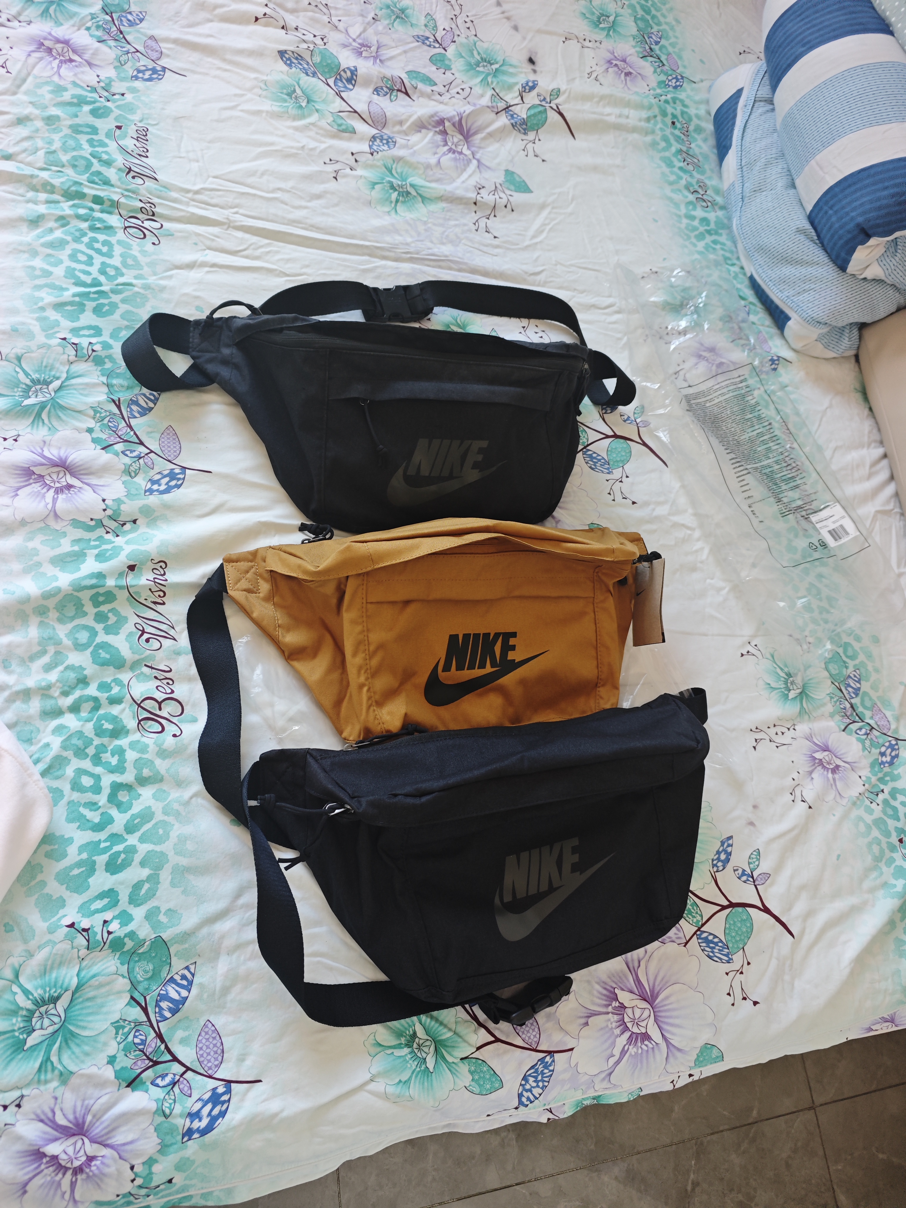 耐克NIKE中性腰包胸包TECH HIP 休闲包 BA5751-790麦黄色大号 实拍图