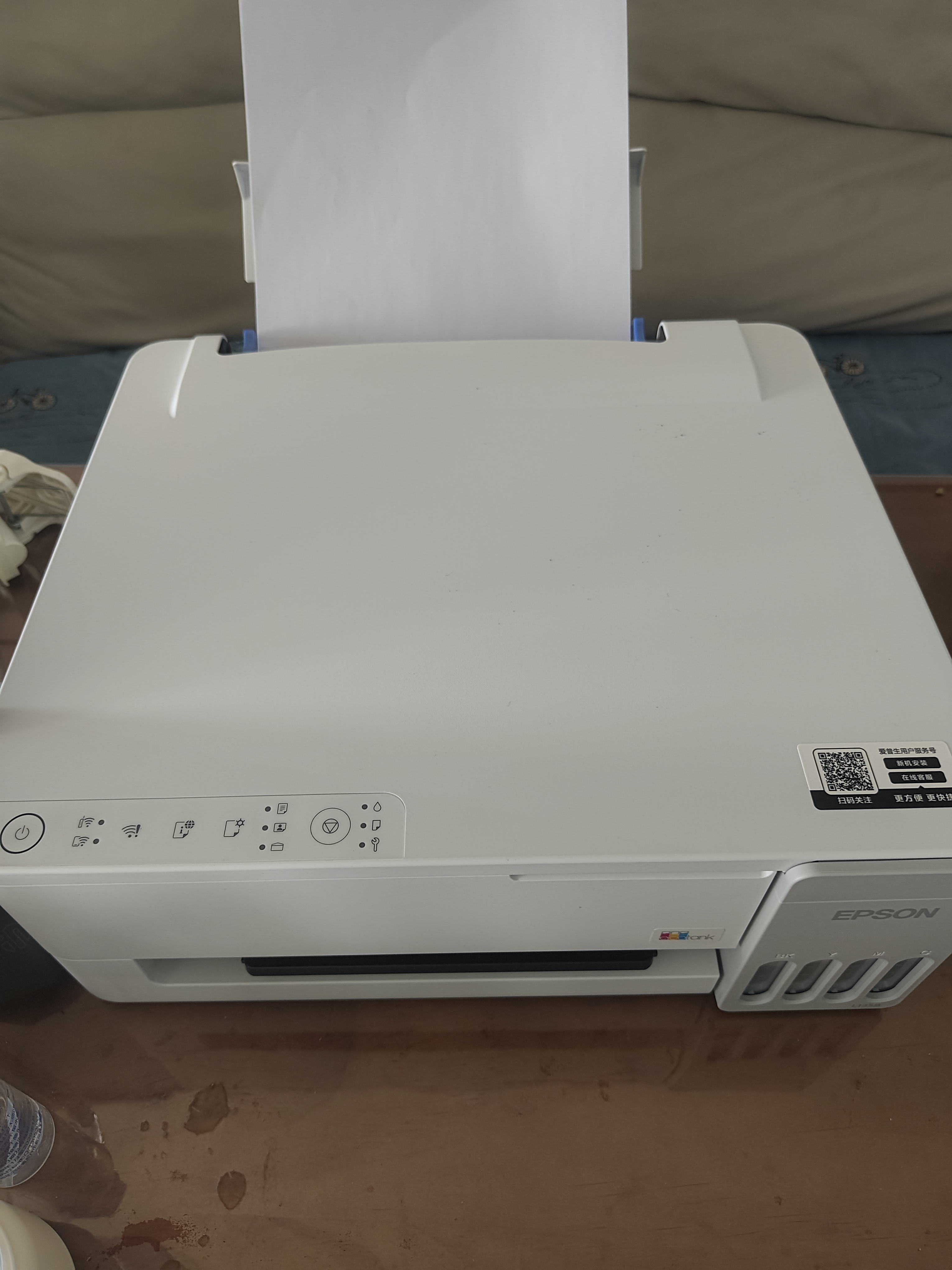 爱普生（EPSON）【6代新品】L1358 墨仓式A4彩色无线单功能家用打印机 家用/办公 AI学习打印机（微信/远程打印） 实拍图