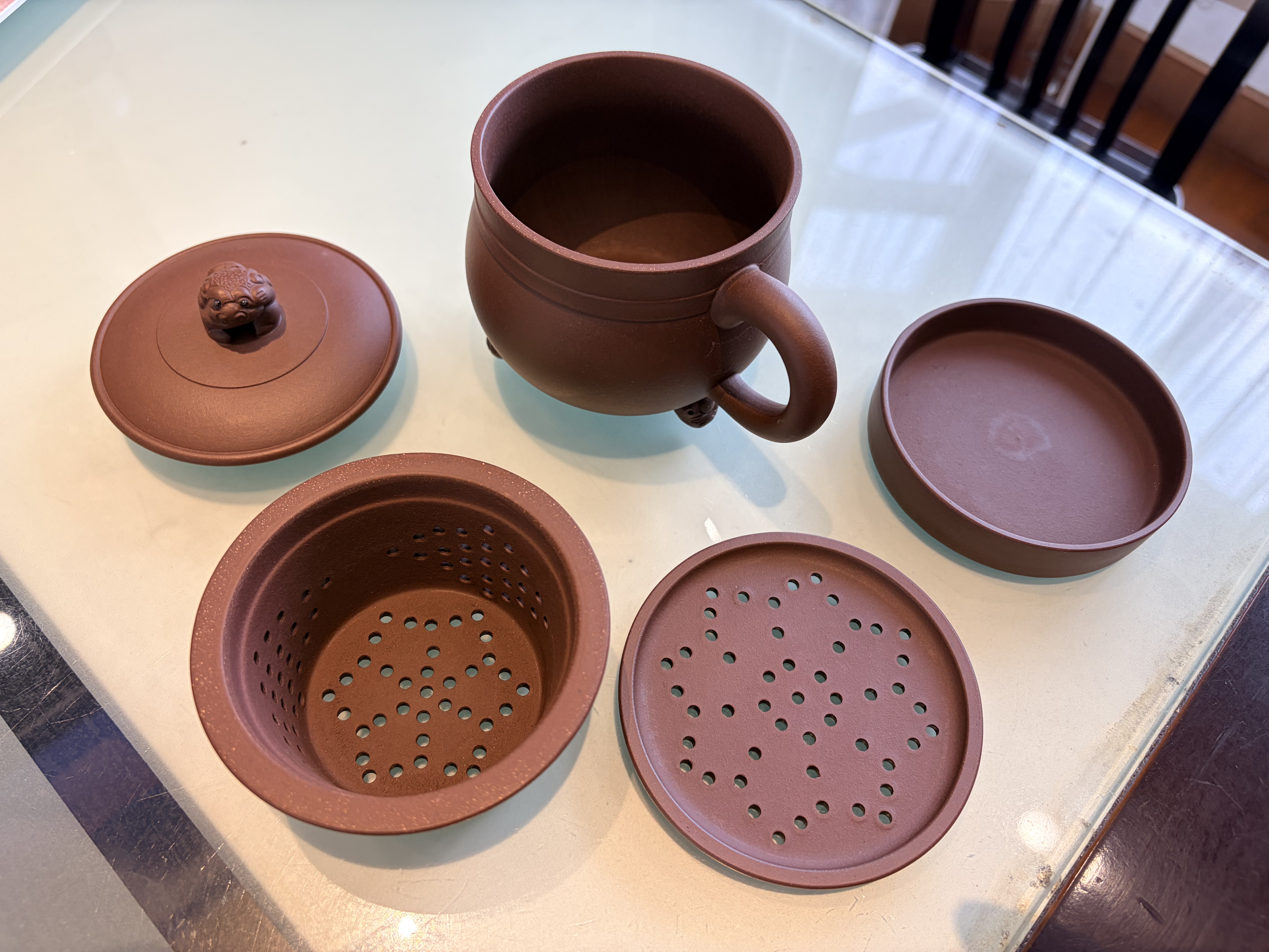藏壶天下宜兴紫砂杯带内胆过滤茶水分离泡茶杯狮球隔舱盖杯 实拍图