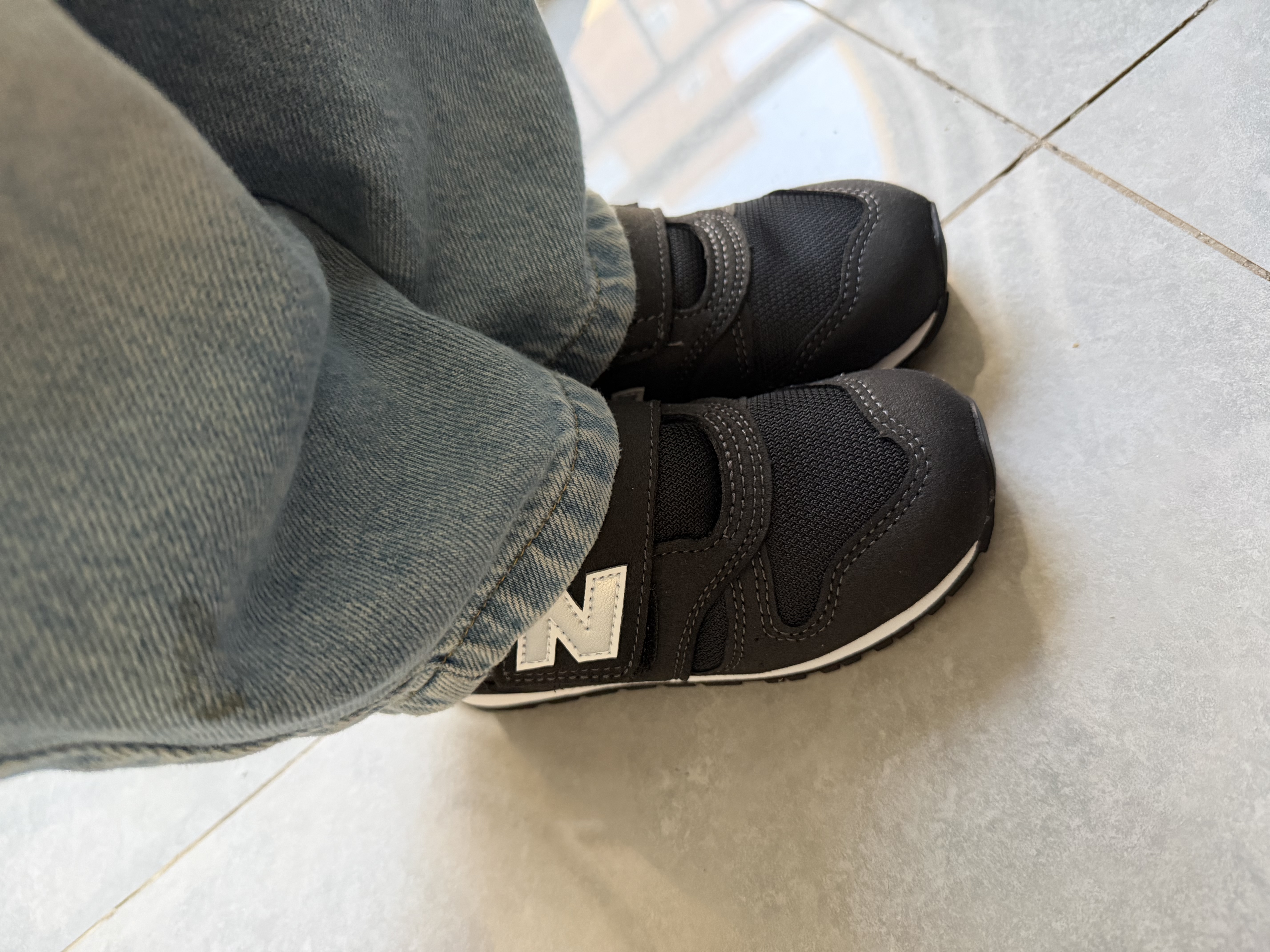 NEW BALANCE小童鞋 男女童秋季舒适软底网面学步鞋373KG 实拍图