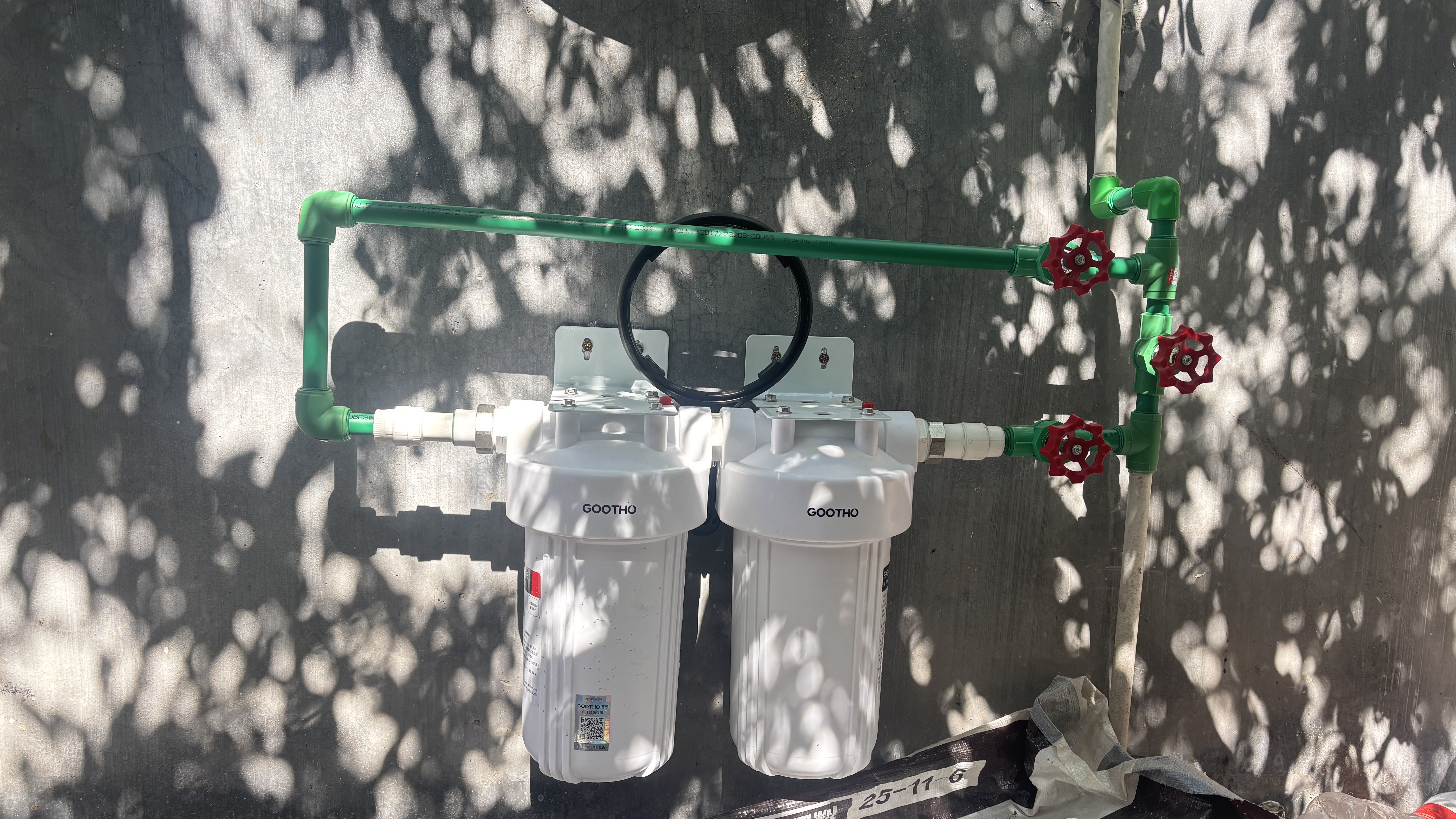 GOOTHO大白瓶前置过滤器 全屋家用自来水过滤净水器大通量大蓝瓶中央过滤通用滤芯除余氯阻垢 10寸双联增强除氯【PP+PCP】 实拍图