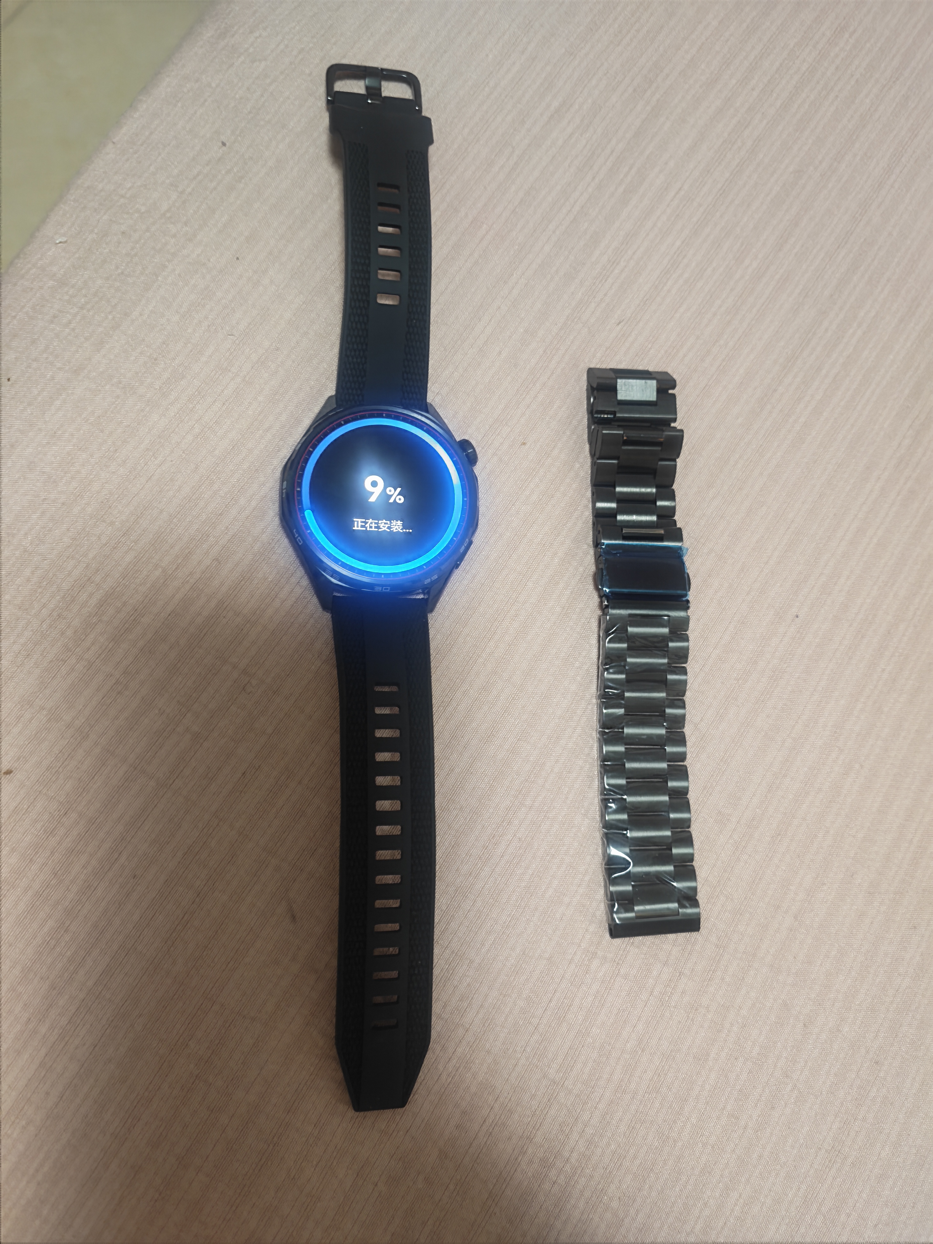 华为（HUAWEI）手表WATCH GT 6/GT 7男款 运动智能两周续航蓝牙通话体温心率血氧健康监测送男女士朋友礼物Pro GT7 46mm疾影黑+三株黑色钢表带 商务定制款 实拍图