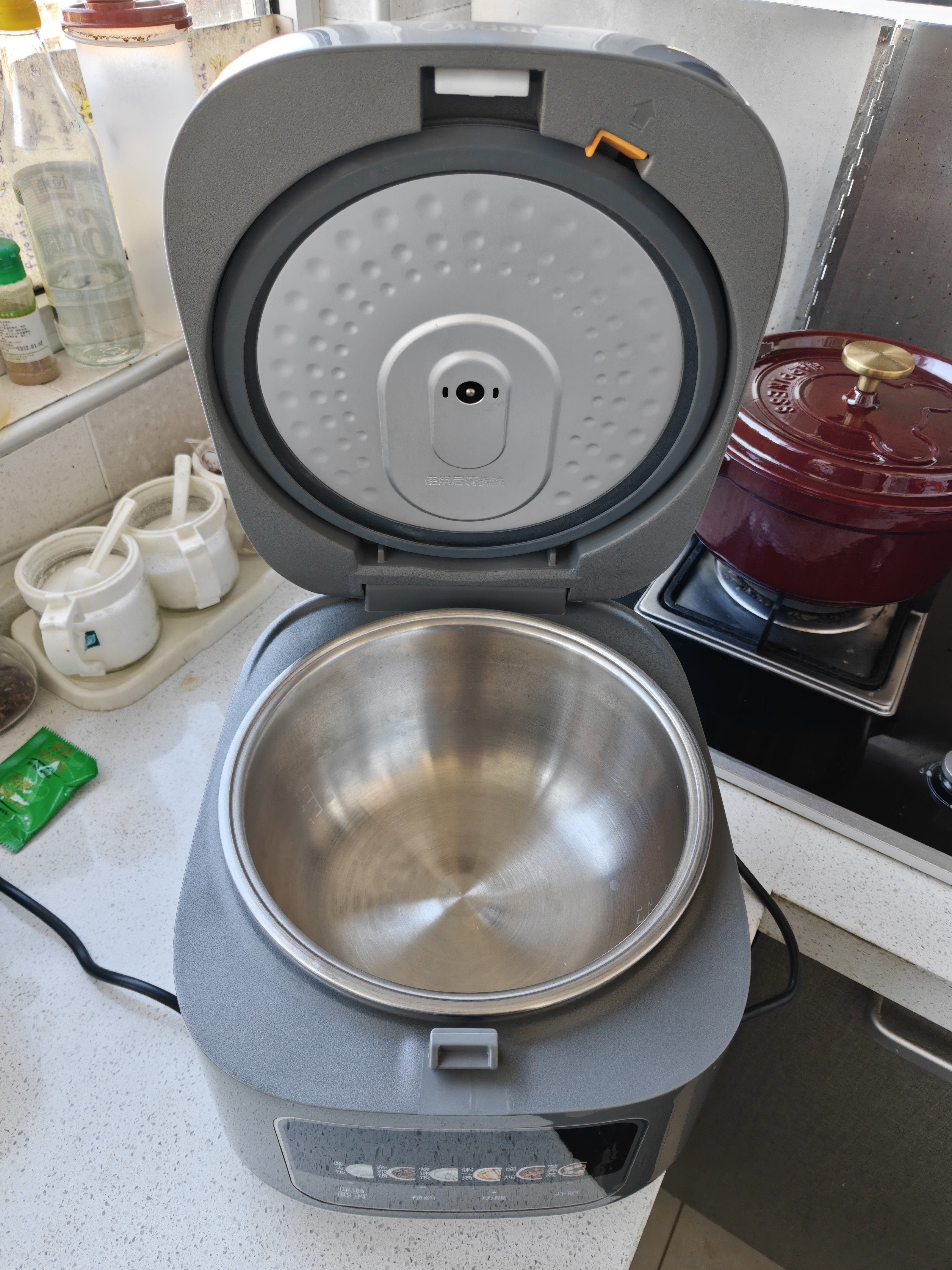美的（Midea）大布丁0涂层电饭煲家用3-4人4升316L不锈钢内胆电饭锅防溢杂粮饭柴火饭多功能无涂层微压锅RE487S 实拍图