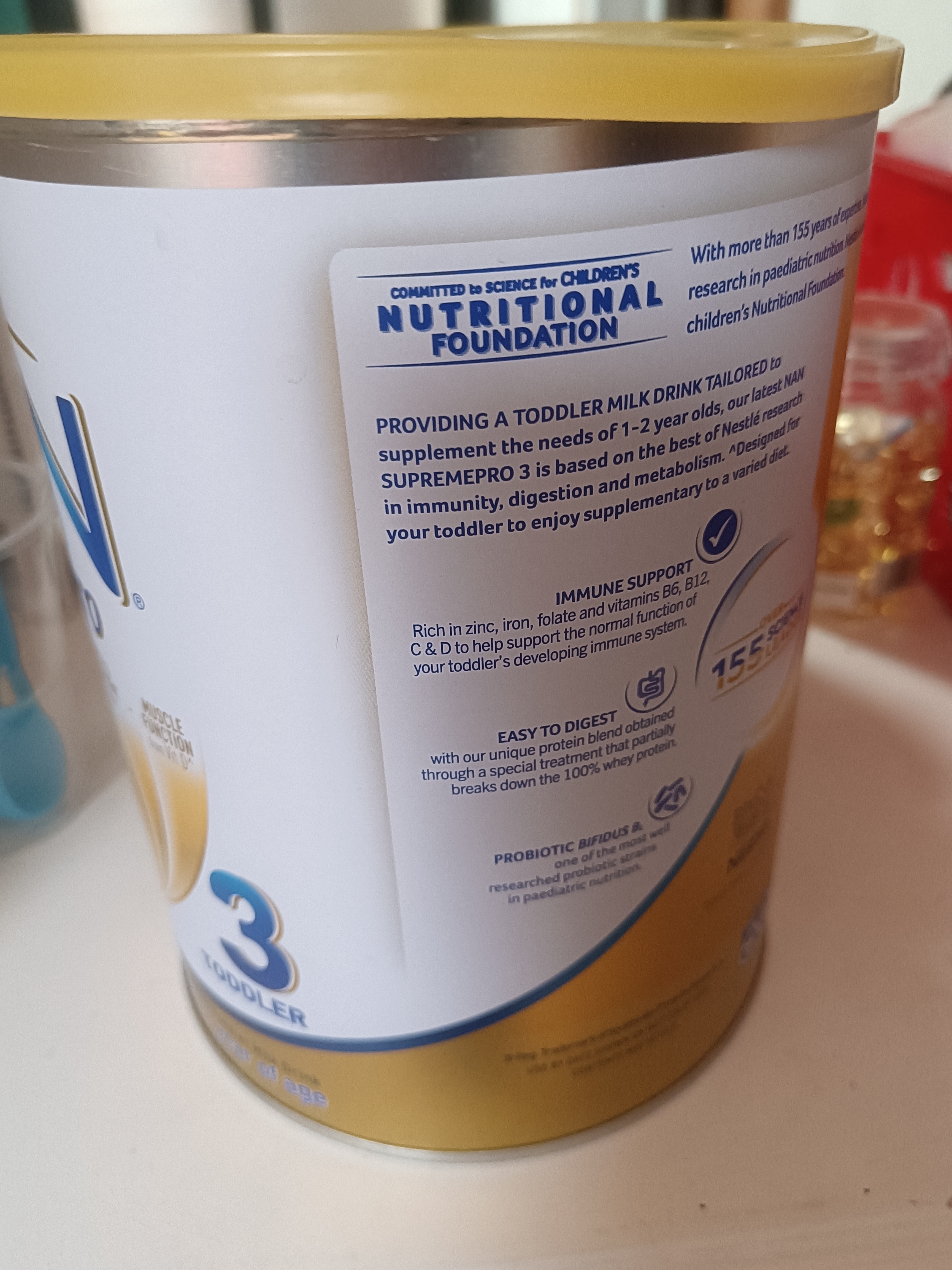 雀巢（Nestle）澳版超级能恩 适度水解奶粉 益生菌婴幼儿3段800g*6 1岁+超启宝宝 实拍图