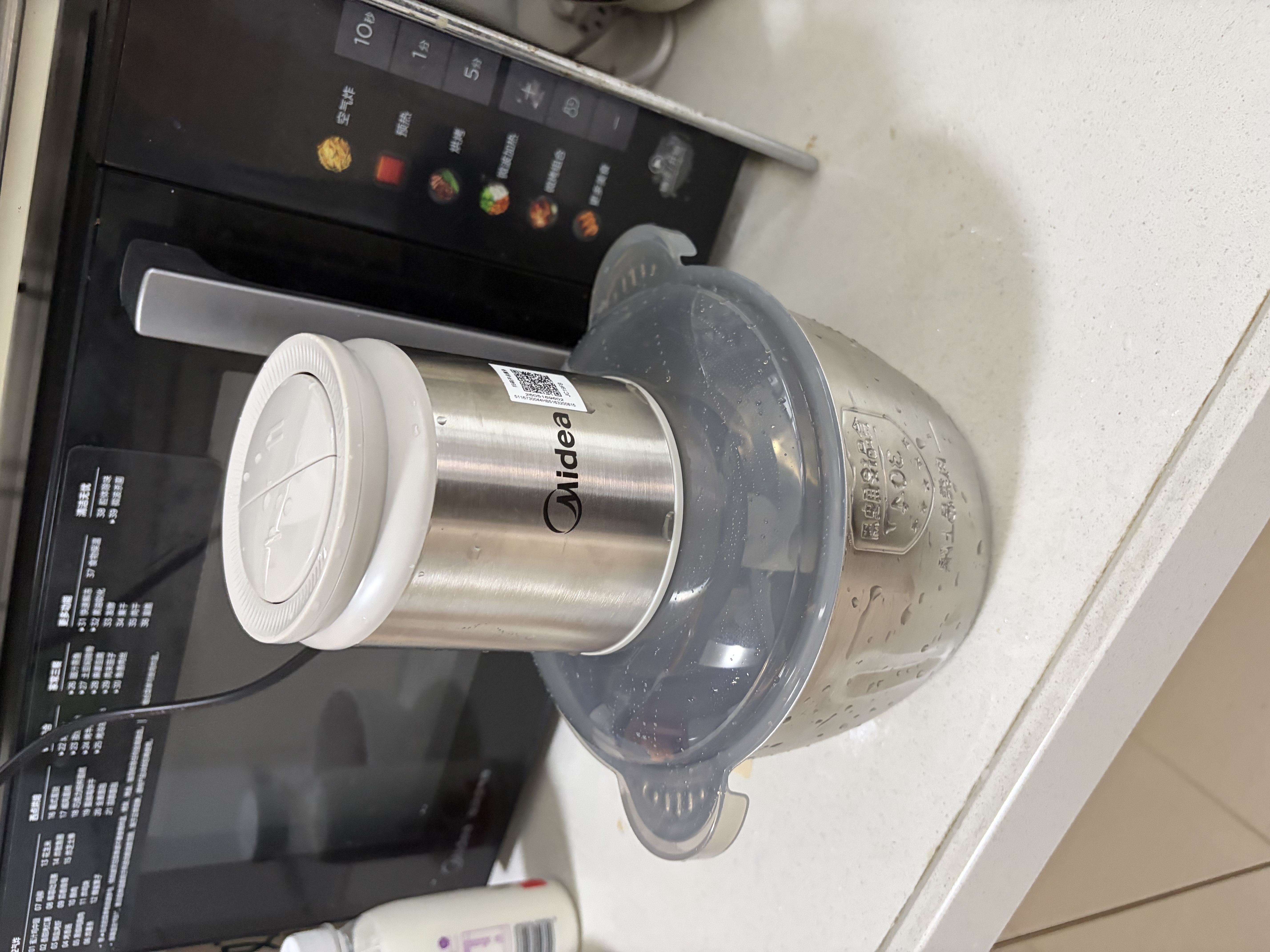 美的（Midea）绞肉机家用自营304不锈钢双碗双刀多功能绞机磁吸刀头绞肉绞馅打蒜器 双碗合计1.8L*2 MJ-JC19FB 实拍图