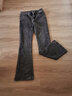 诗迪芙牛仔裤女网红微喇裤女春秋新款韩版显瘦喇叭裤高腰百搭长裤九分裤 黑灰 常规 27 实拍图