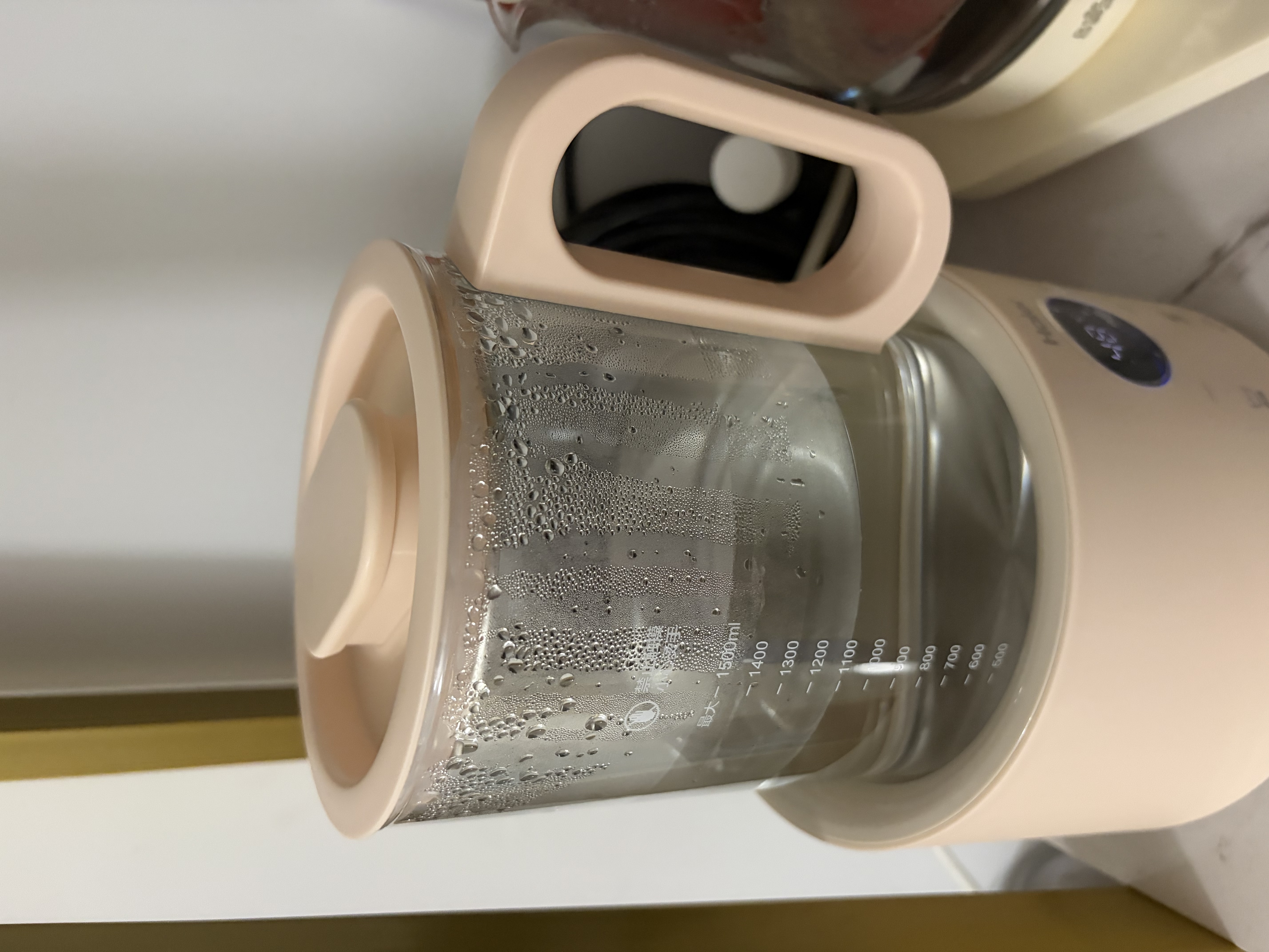 海尔恒温电热水壶1.5L 速热烧水壶煮茶壶冲泡奶粉调奶器 保温除氯不锈钢加热盘电热水壶208F珊瑚粉 实拍图