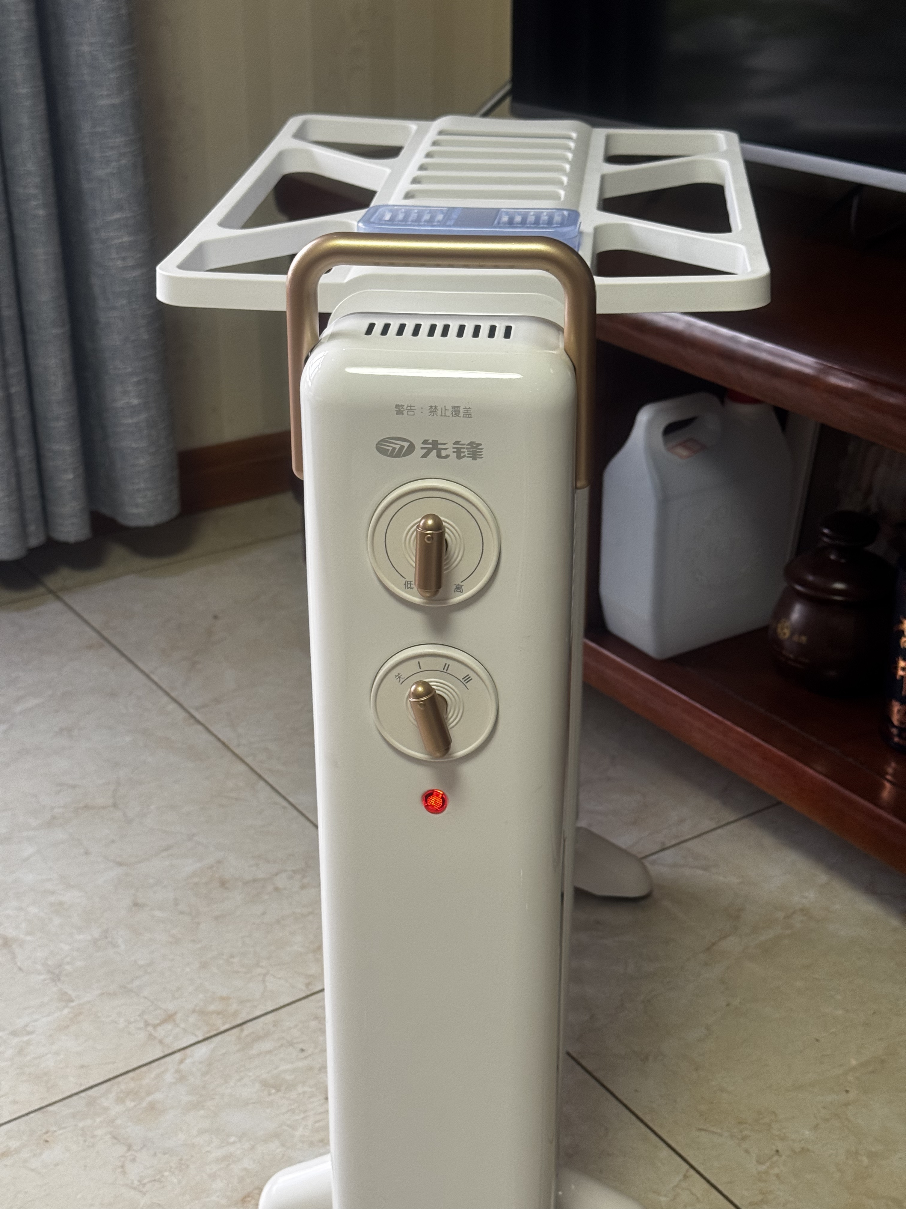 先锋石墨烯电热油汀取暖器电暖器电暖气片家用15片全屋升温智能恒温低噪节能烘衣加湿DYT-Z21 实拍图
