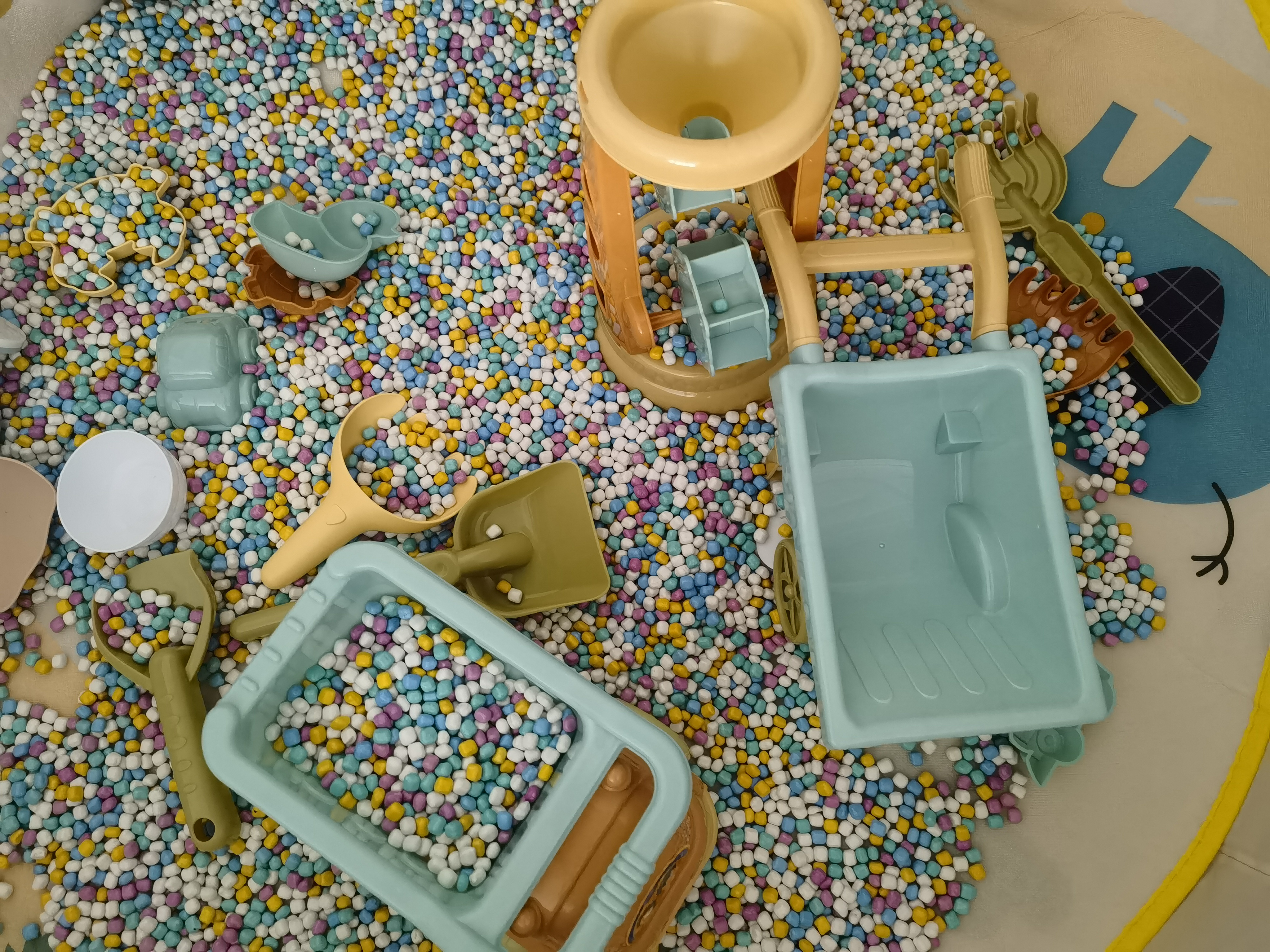 智汇儿童沙池室内沙子玩具大颗粒决明子宝宝小孩在家玩3-6岁1沙池套装 实拍图