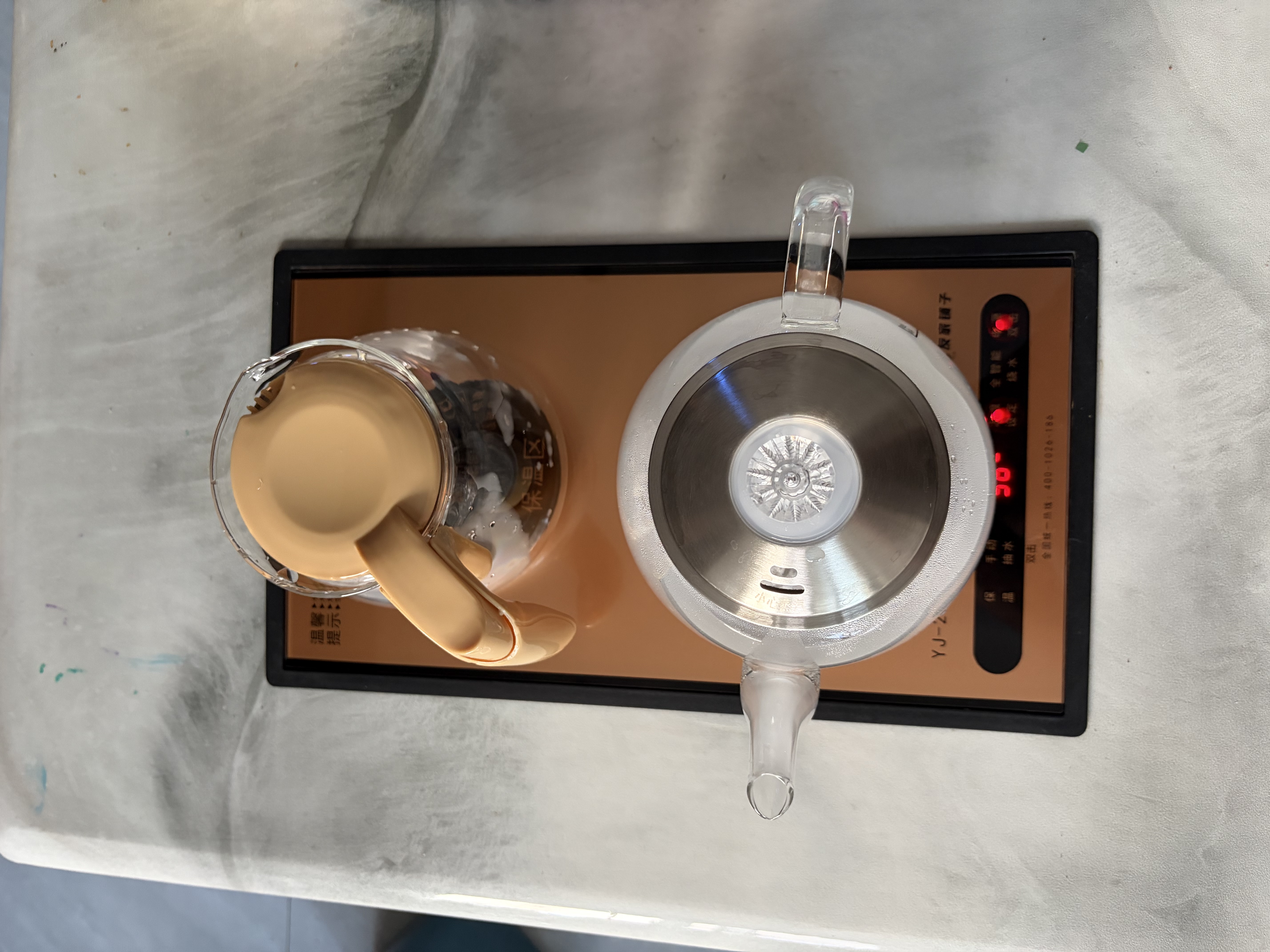 友家铺子（Biooner）全自动上水电热水壶烧水壶家用办公茶台一体机茶桌茶几嵌入式茶具套装 RY-A1金色保温1L 实拍图
