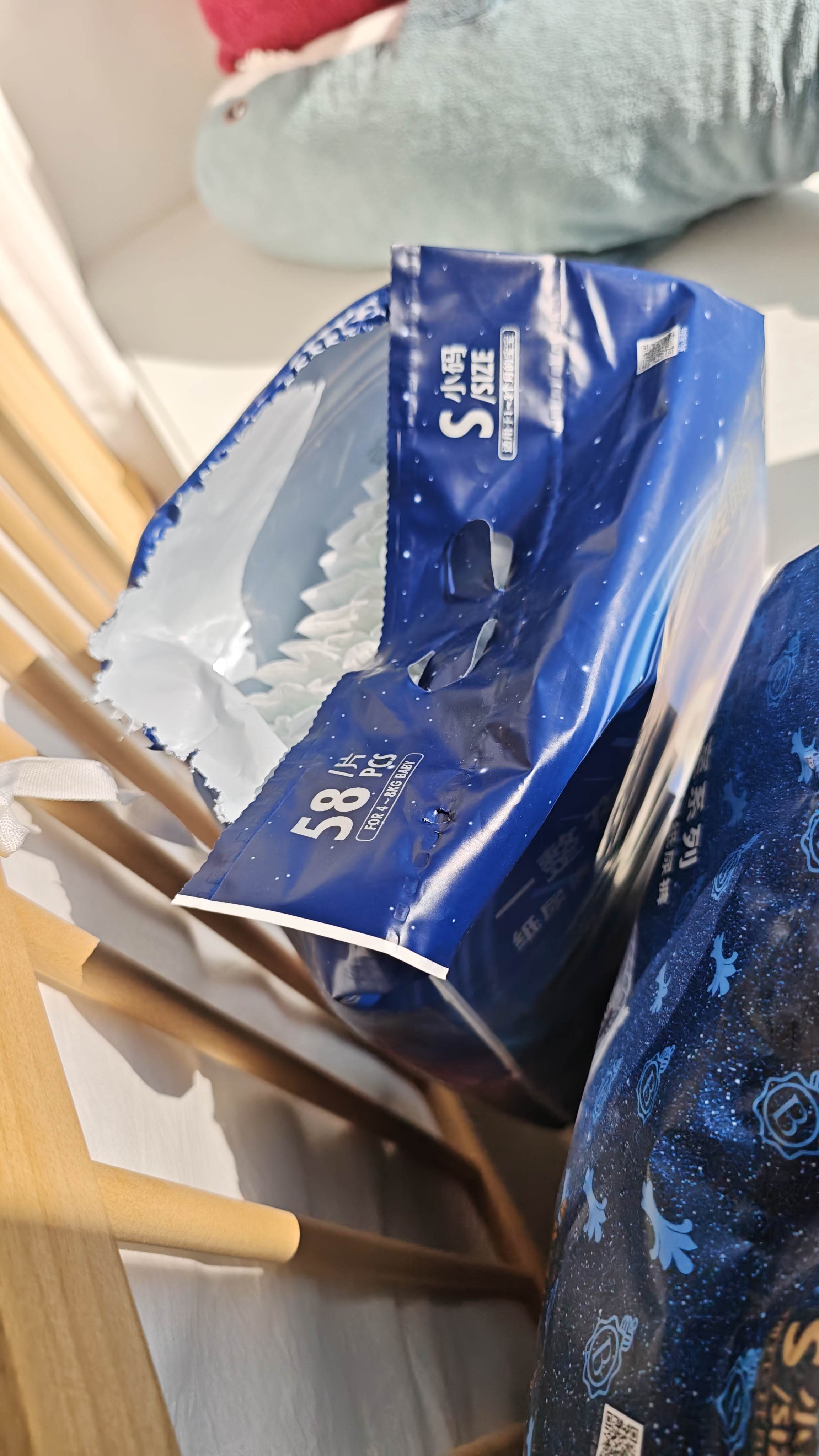 babycare皇室狮子王国弱酸纸尿裤小号S58片(4-8kg)婴儿尿不湿亲肤透气 实拍图