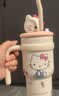 三丽鸥（SANRIO）HelloKitty公仔冰霸保温锁冷杯316不锈钢带吸管女友生日礼物700ml 实拍图