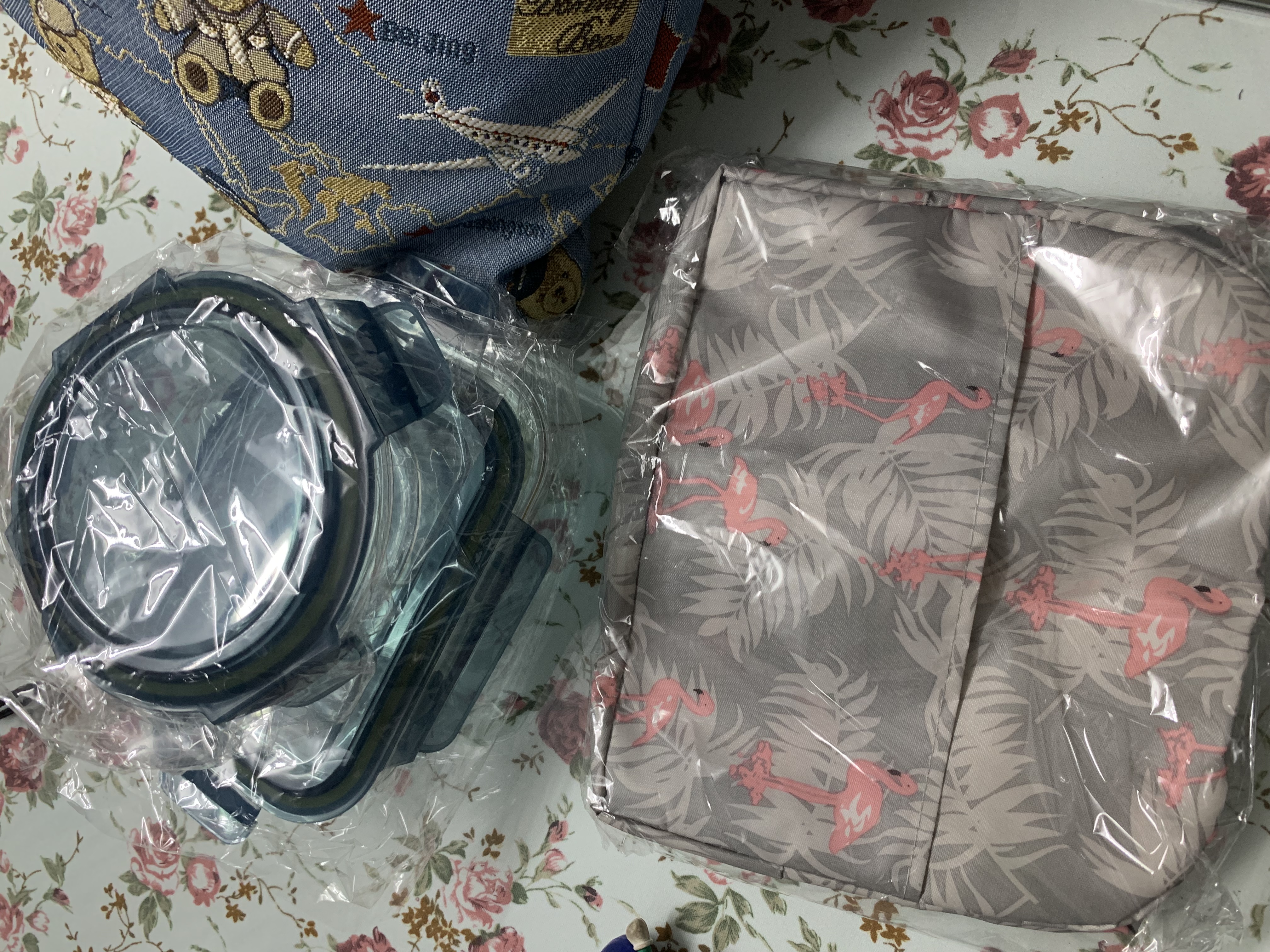 乐唯诗（LOVWISH） 高硼玻璃保鲜饭盒可微波炉加热专用餐盒格保鲜保温分隔型冰箱 一体盖【中小】640+370ml+包 实拍图
