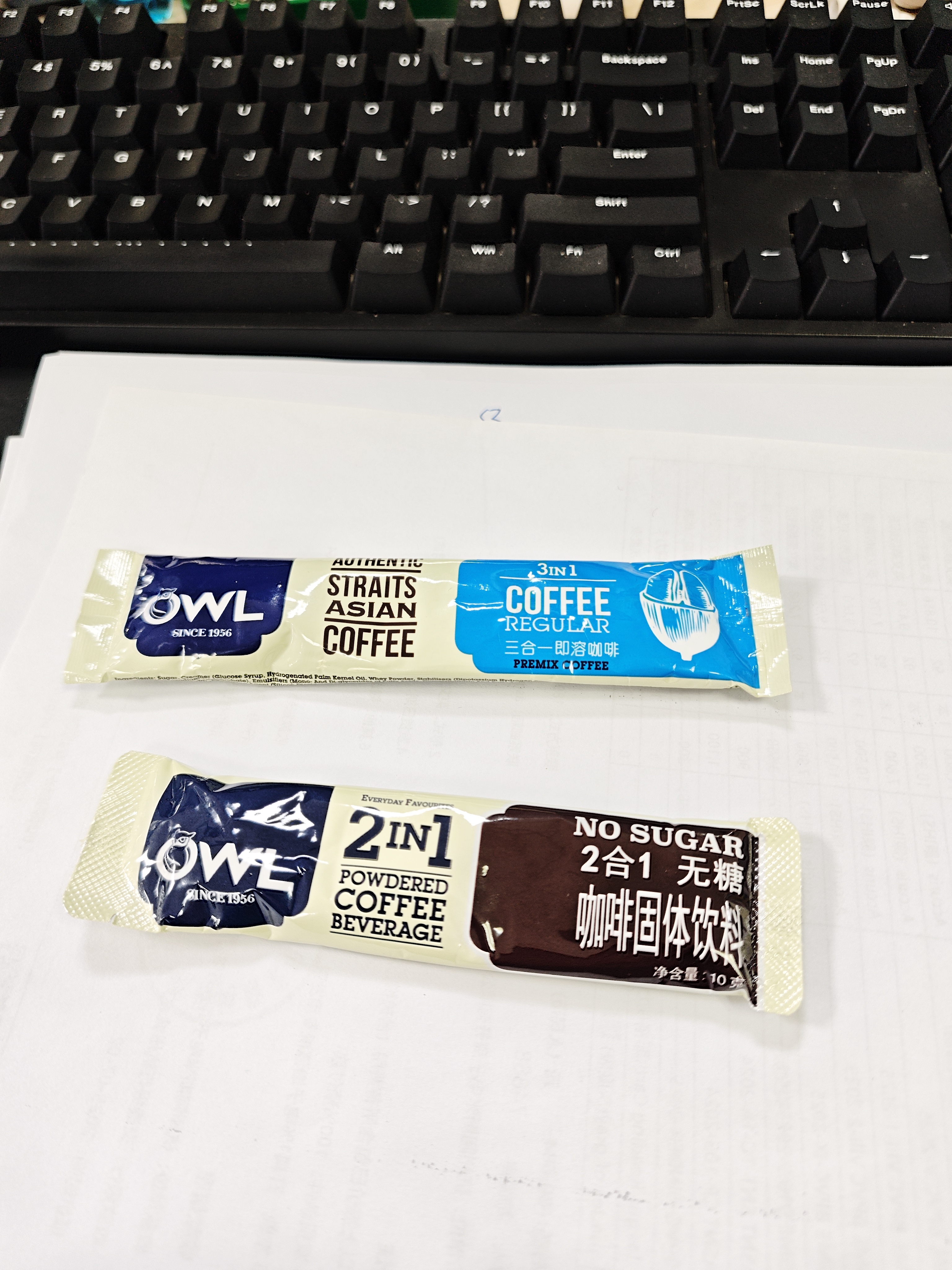猫头鹰（OWL）二合一无添加蔗糖速溶咖啡粉10g*30条 饮品 马来西亚进口 实拍图