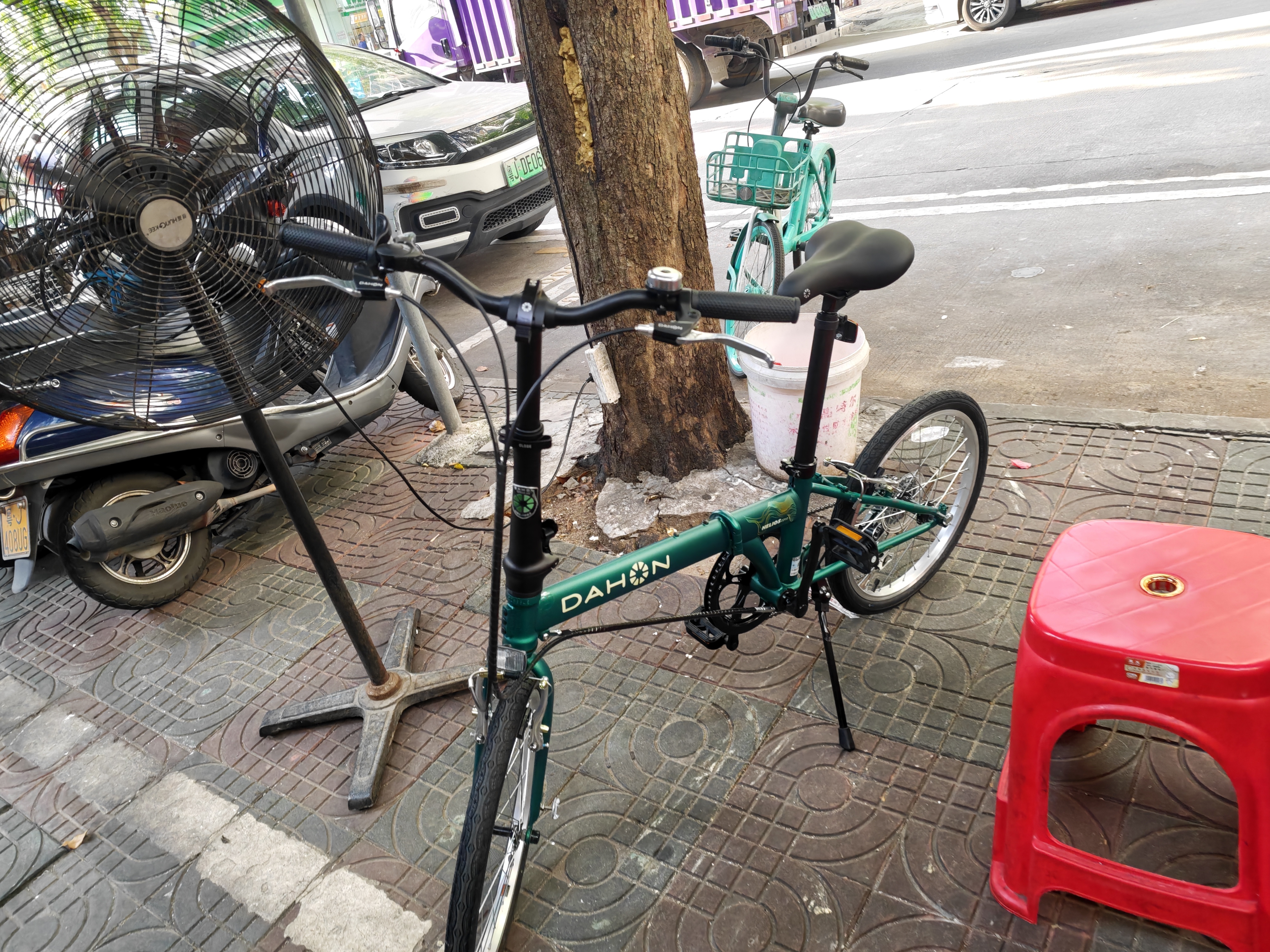 大行（DAHON）D6折叠自行车20英寸6速成人休闲单车 KBC061 墨绿色 20英寸 实拍图