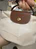 珑骧（LONGCHAMP）女包短柄迷你帆布手提饺子包34175089米色纸白色送女友生日礼物 实拍图
