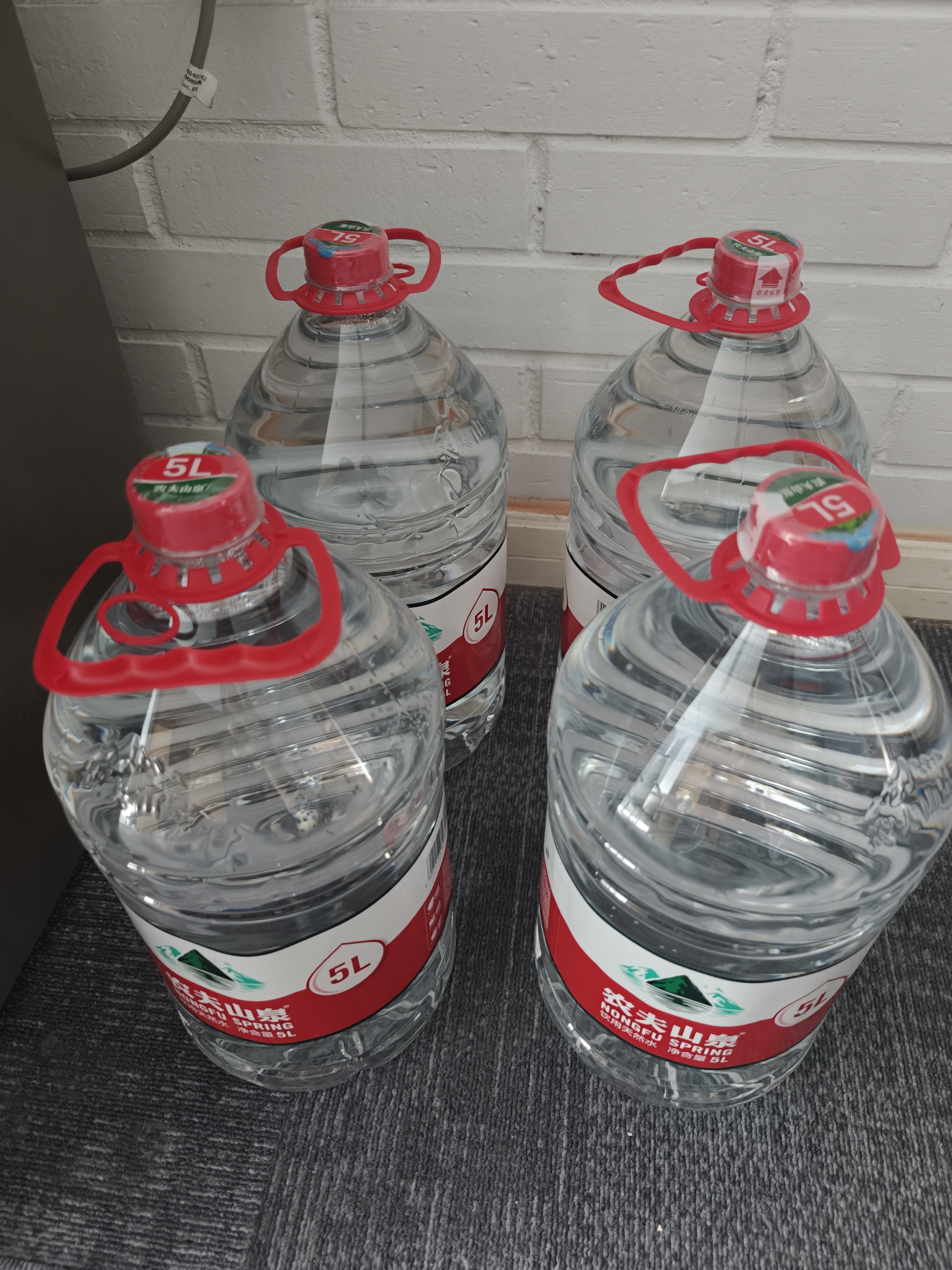 农夫山泉饮用水 饮用天然水5L*4桶 整箱装 桶装水塑膜随机包装 实拍图