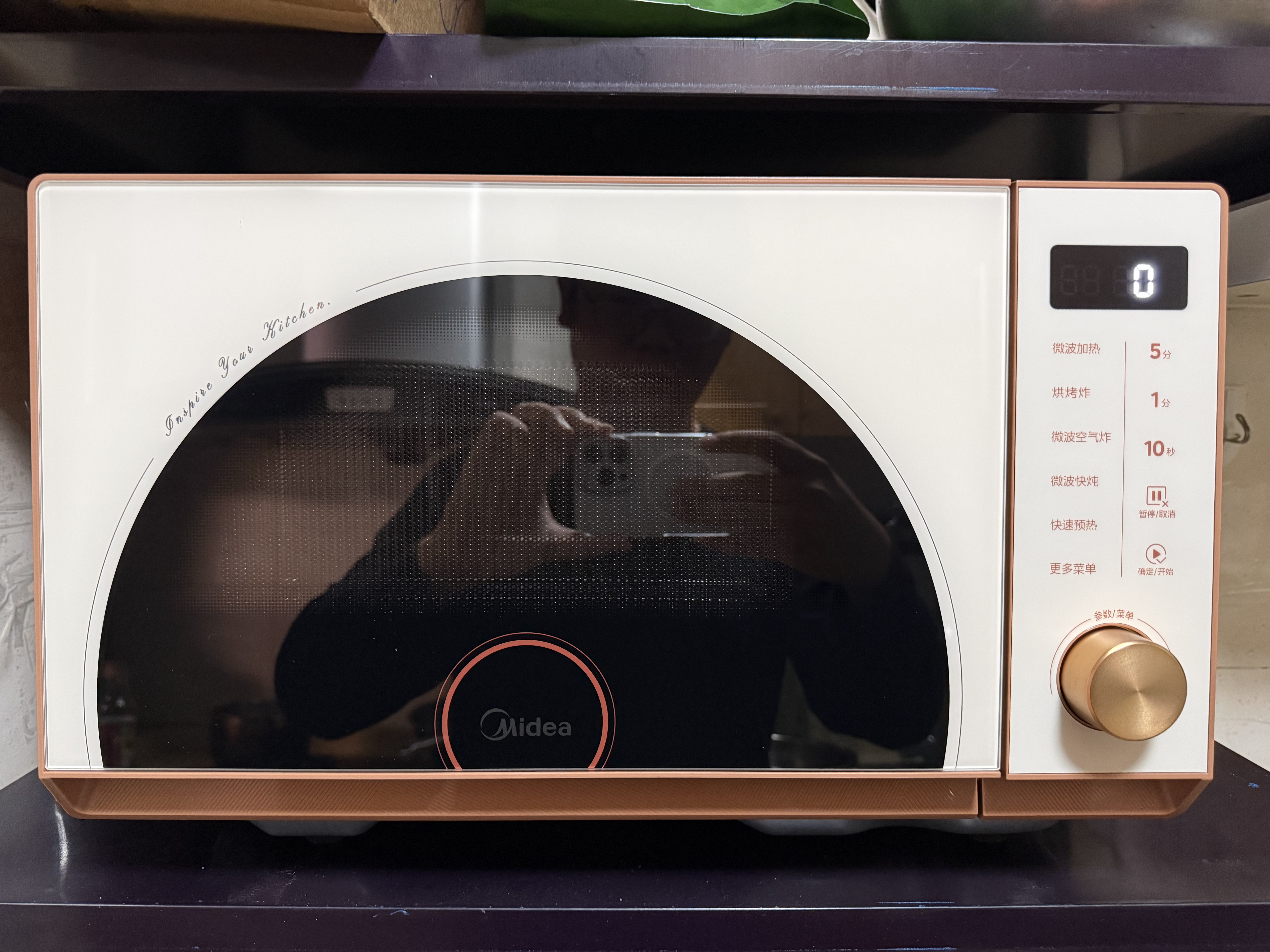 美的（Midea）【重磅新品】2026新款小滋味微烤炸炖一体机家用变频微波炉烤箱空气炸锅不锈钢内胆23L复古F23G4 实拍图