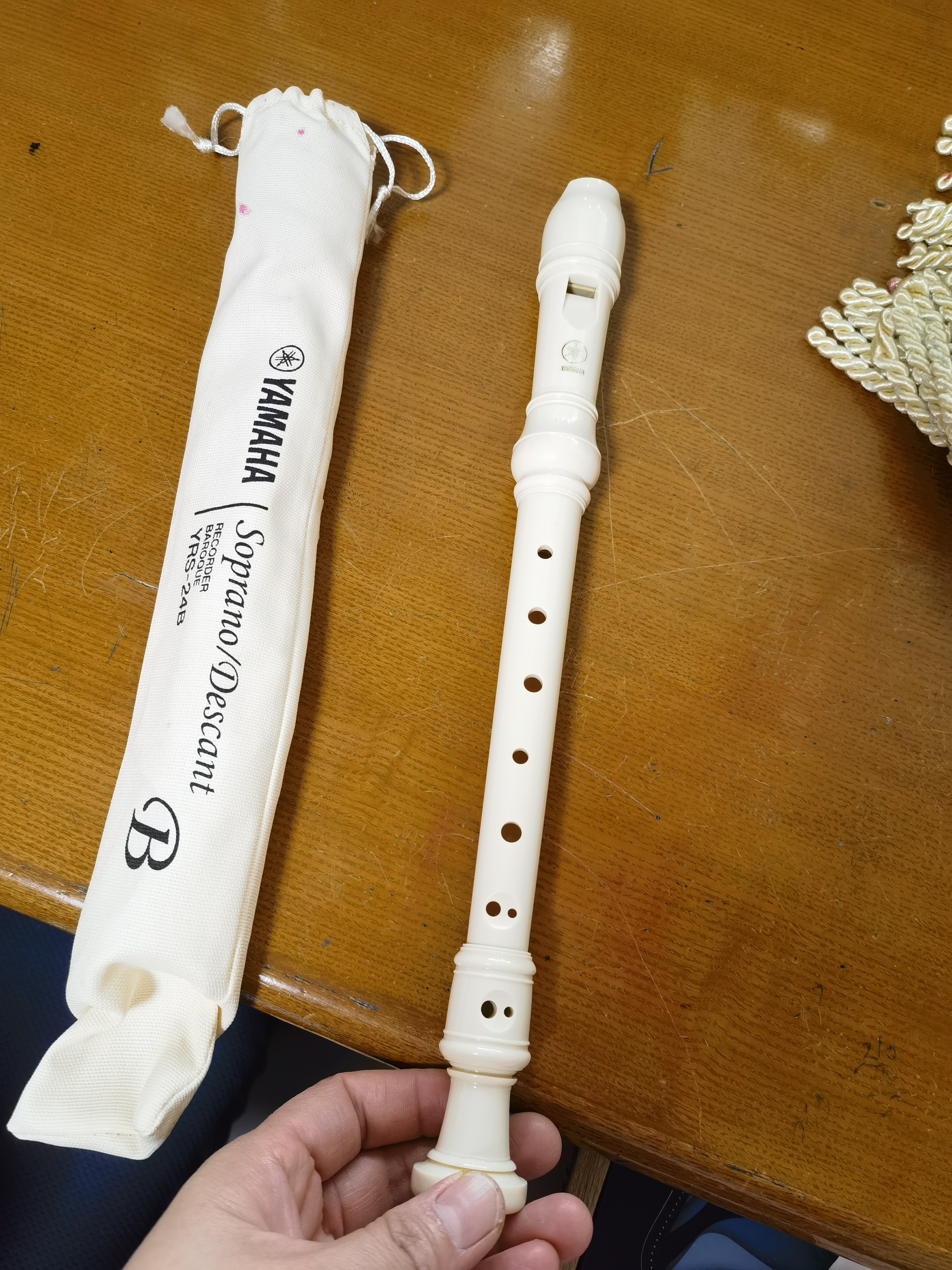 雅马哈（YAMAHA）高音C调竖笛8孔德式日耳曼式八孔学生儿童学校指定款英式巴洛克 英式八孔C调YRS-24B 实拍图