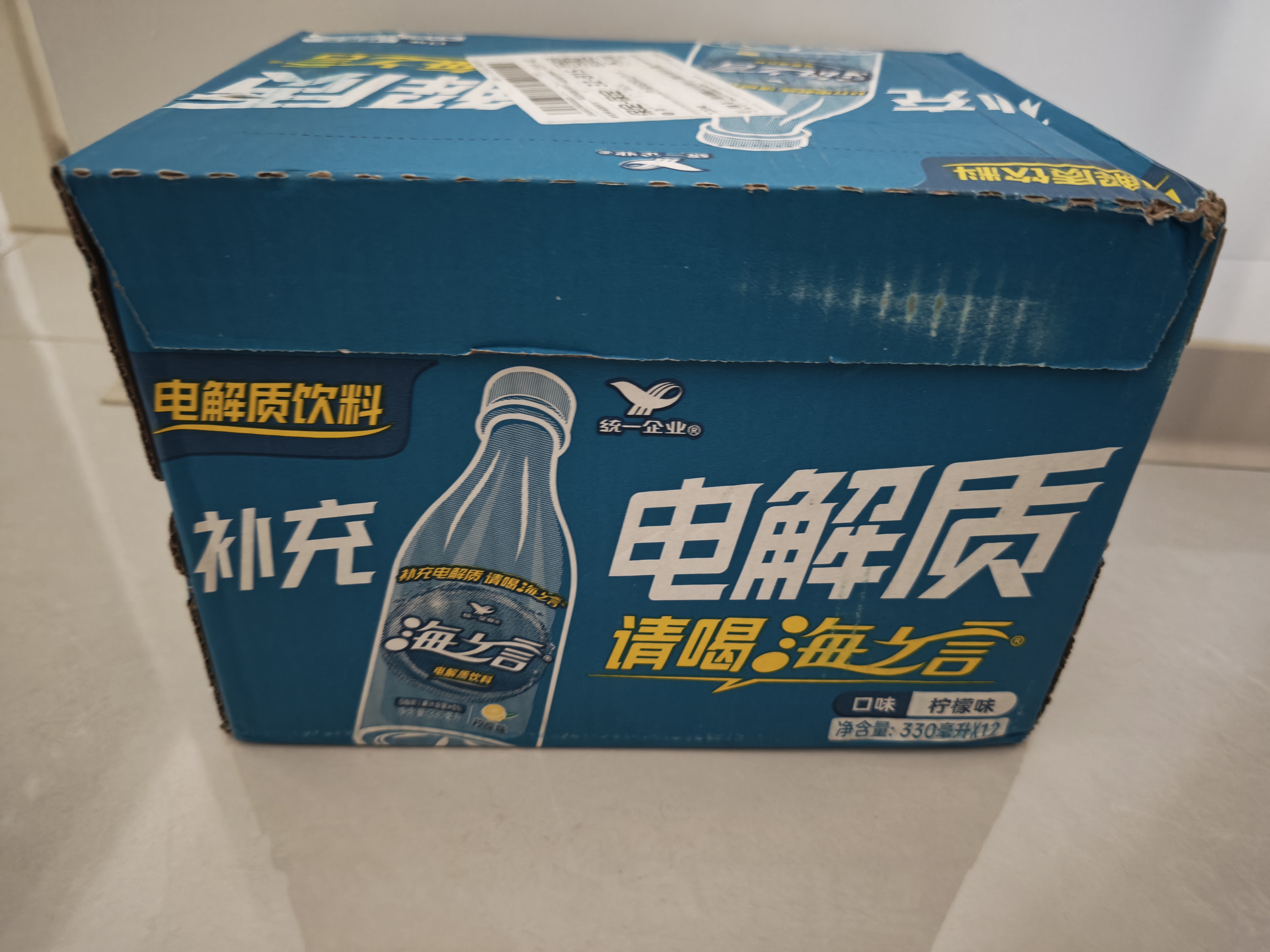 统一（President）海之言 电解质饮料柠檬口味 运动饮料 330ml*12瓶 实拍图