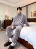 雪中飞珊瑚绒睡衣男士秋冬季2026年新款加绒加厚法兰绒家居服套装可外穿 NSJLY-KS17青瓦灰雪花绒K字标男 【柔软抗静电】 L -170/88A 【建议100-130斤】 实拍图
