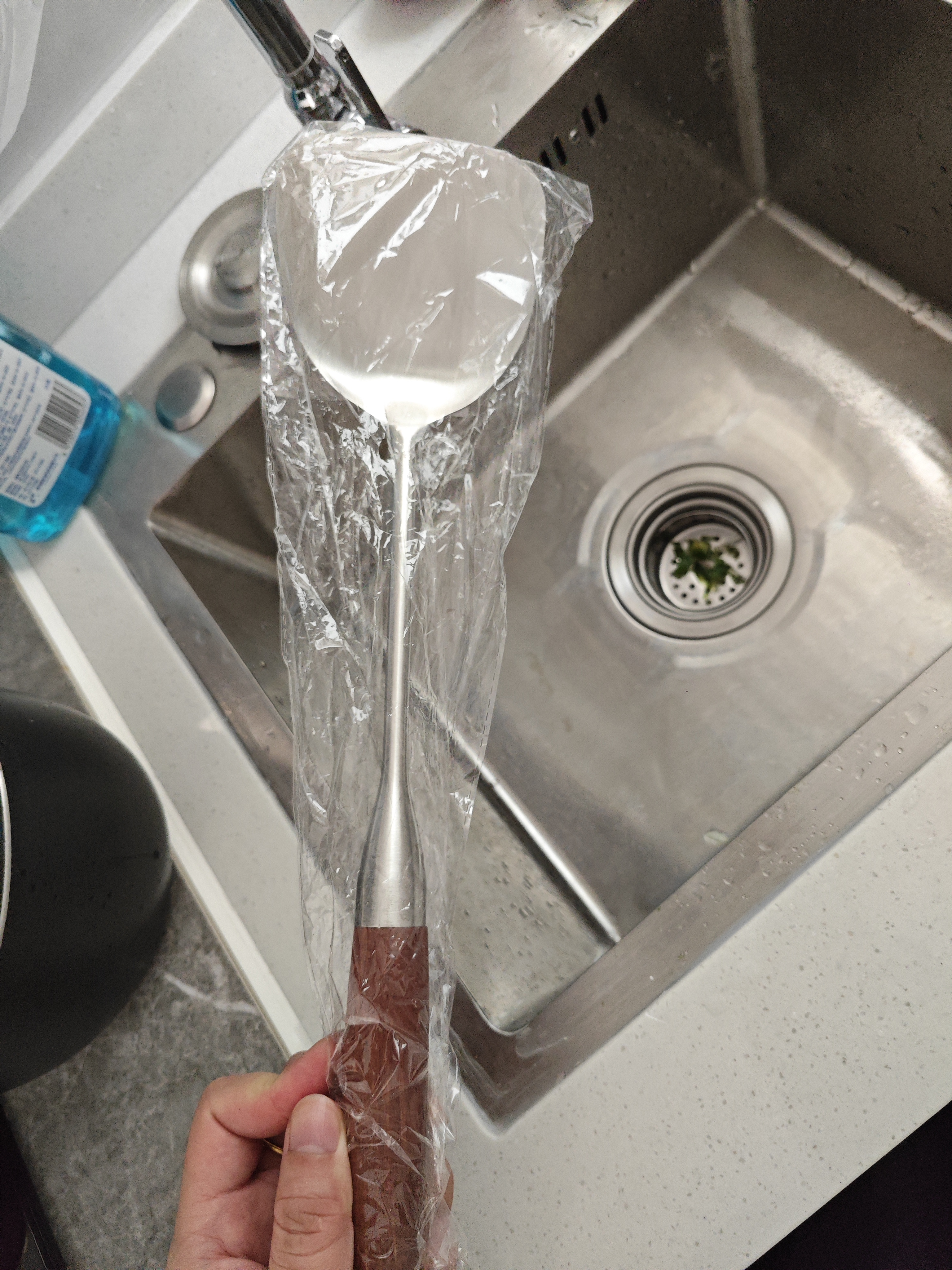 品喻304不锈钢花梨木锅铲家用锅铲厨房铲勺锅铲家用炒菜铲子 实拍图
