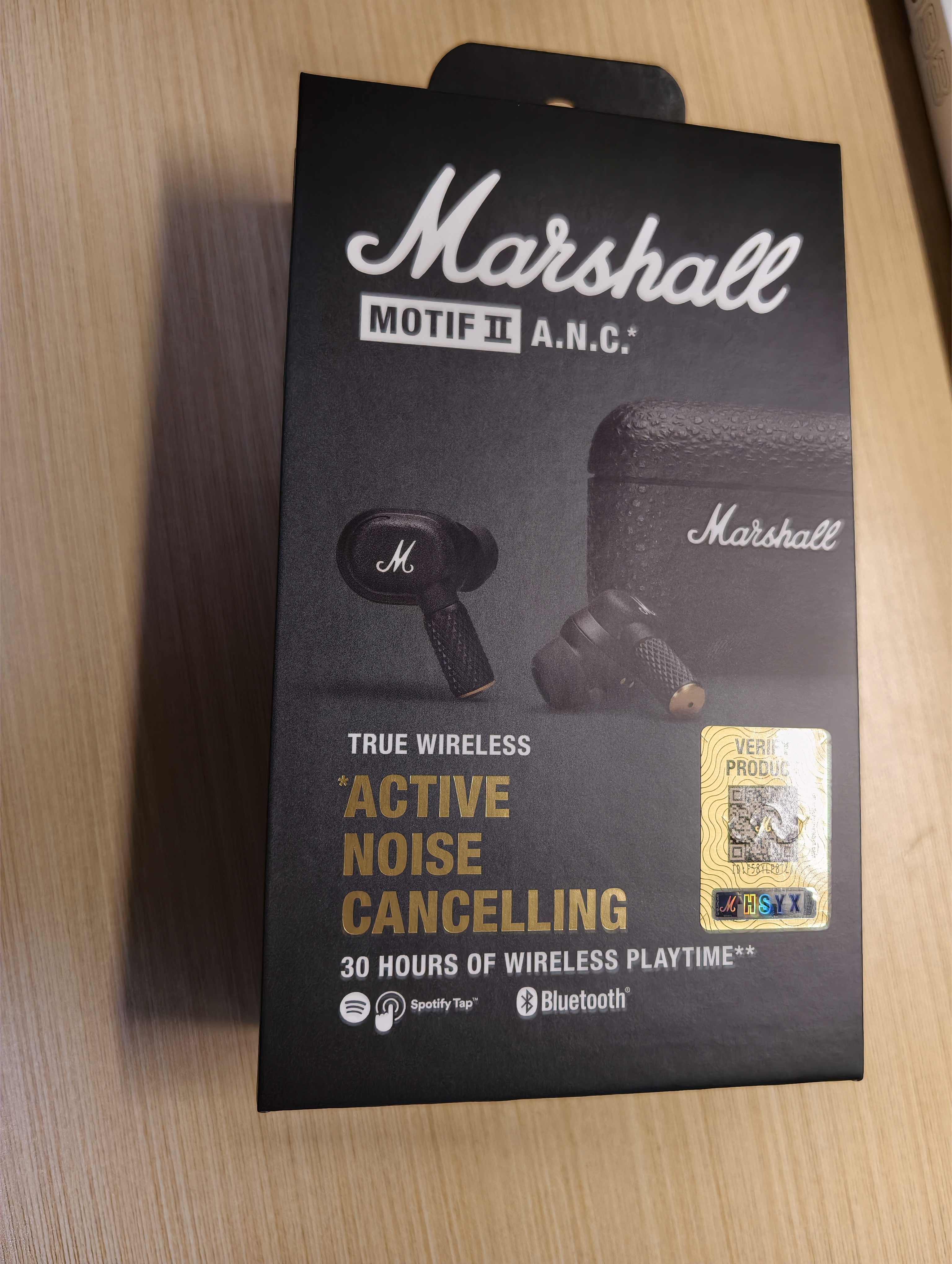 Marshall（马歇尔）MOTIF II ANC耳机主动降噪防水长续航户外生日礼物真无线蓝牙耳麦 黑色 实拍图
