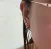 阿吉豆耳钉轻奢高级感圆环百搭撞色耳环耳饰时尚礼物送女友 实拍图